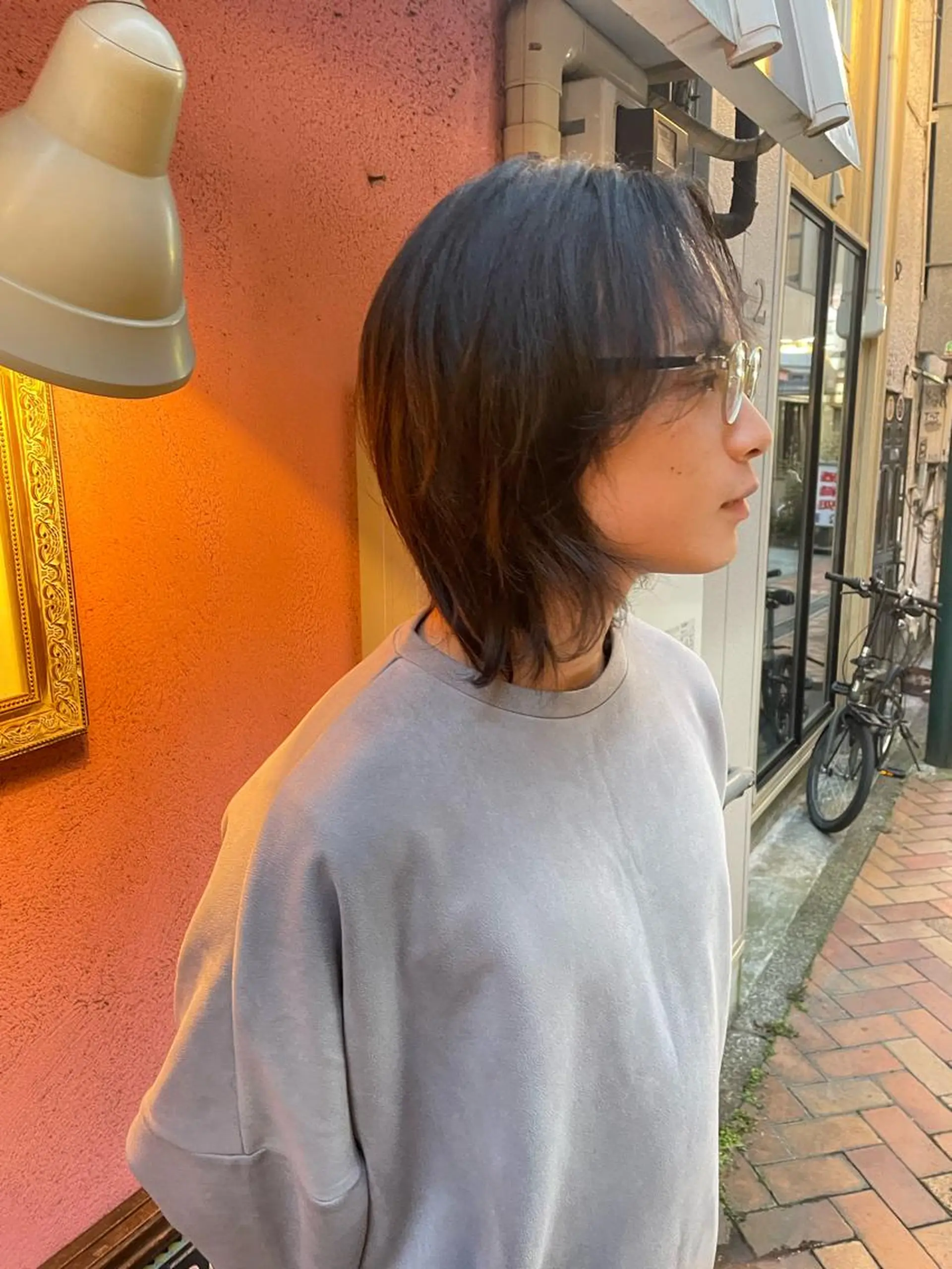メンズ センターパート メンズウルフカット ウルフカット ナカムラ イヅミのヘアスタイル