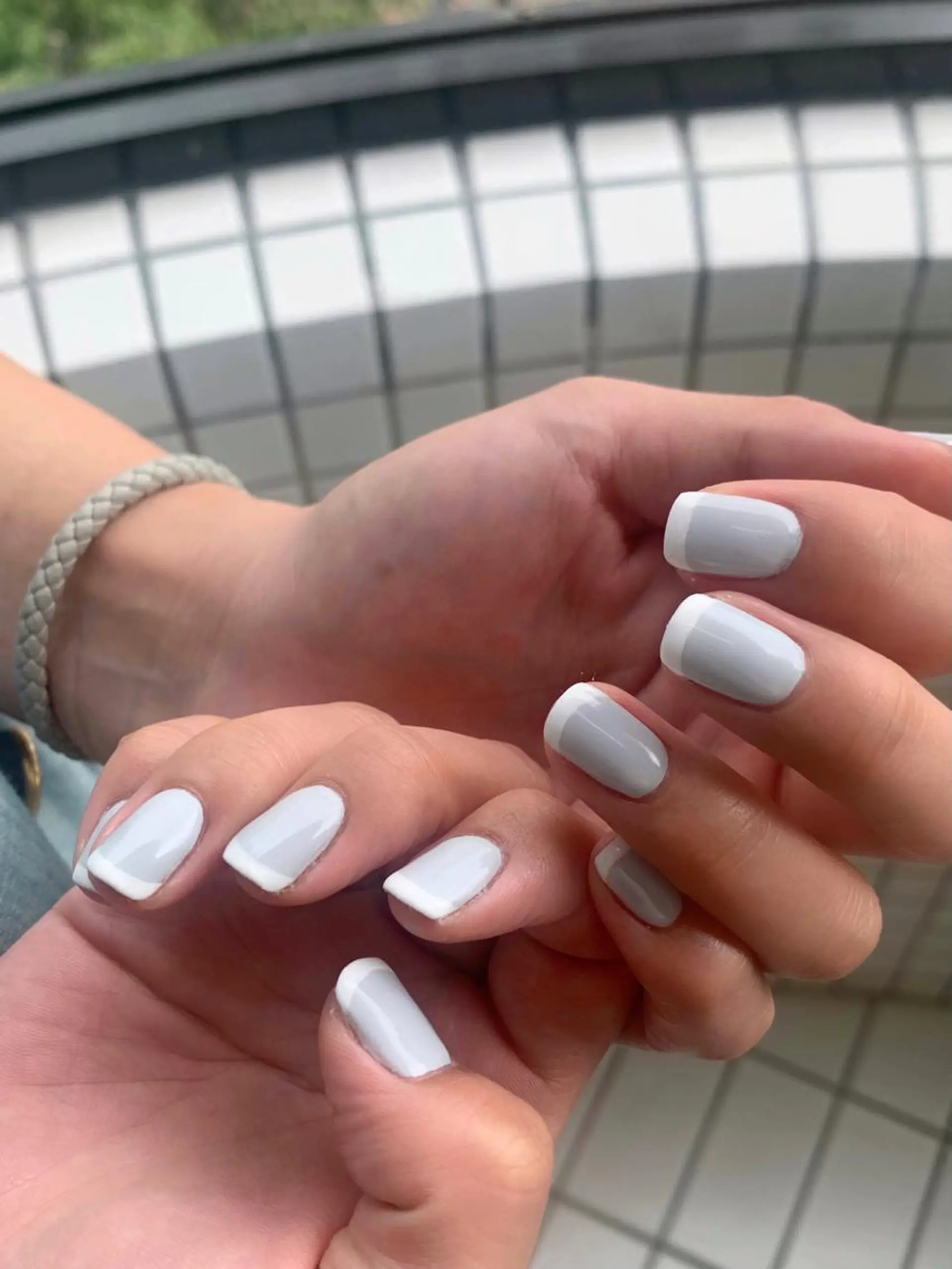 ネイル ブルー フレンチネイル ハンドネイル N.barber / koderaのネイルデザイン