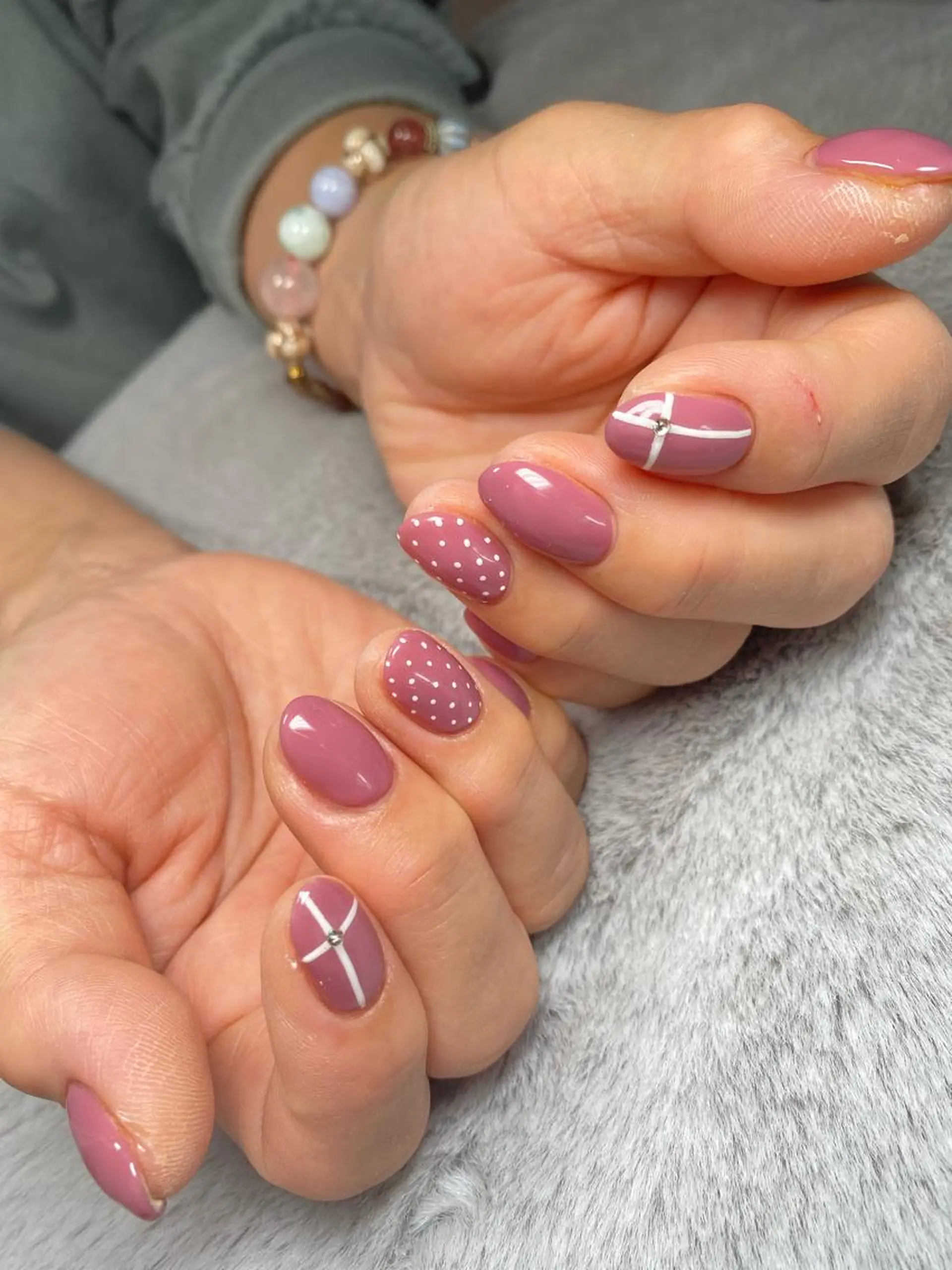 ネイル ピンク ピンクベージュ Bianca 美浜店 masuのネイルデザイン