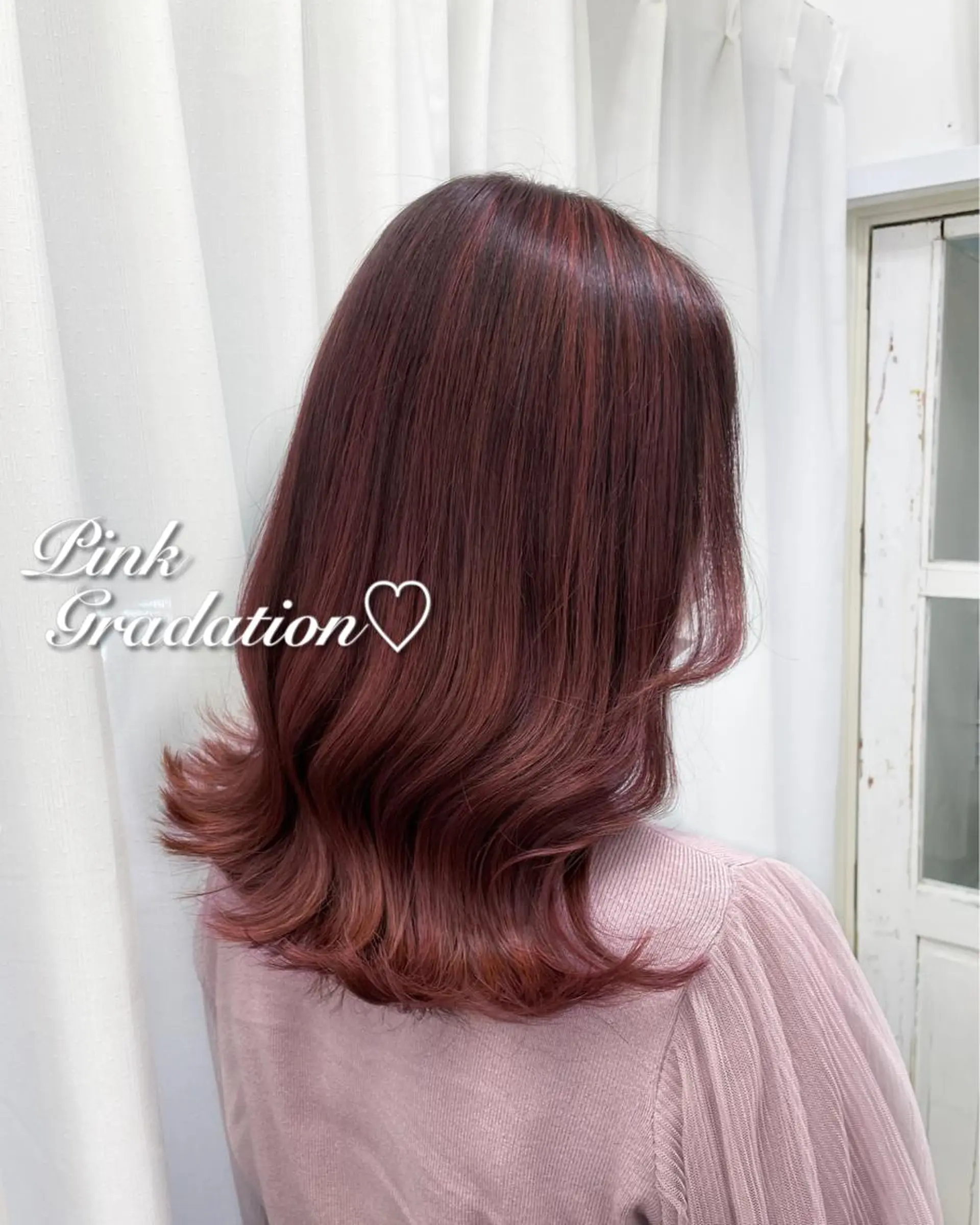 セミロング カラー 韓国ヘア🤍髪質改善 🇰🇷AKANEのヘアスタイル