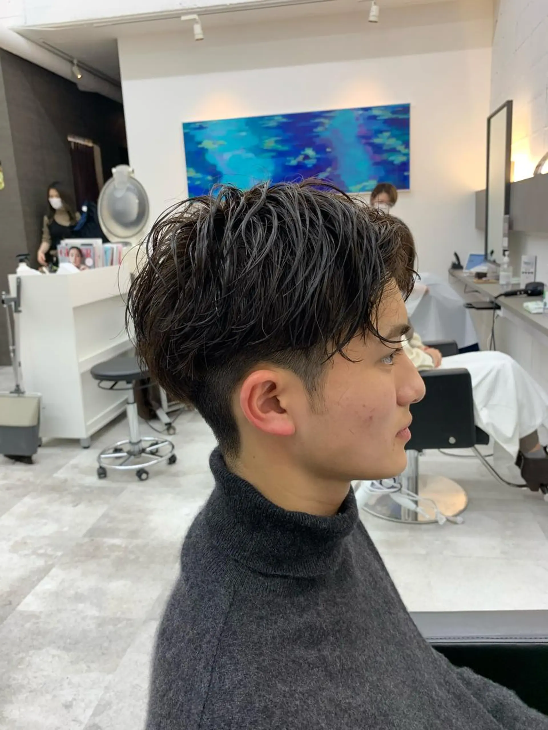 パーマ メンズ 西新/siohair 似合わせ/石尾刻矢のヘアスタイル
