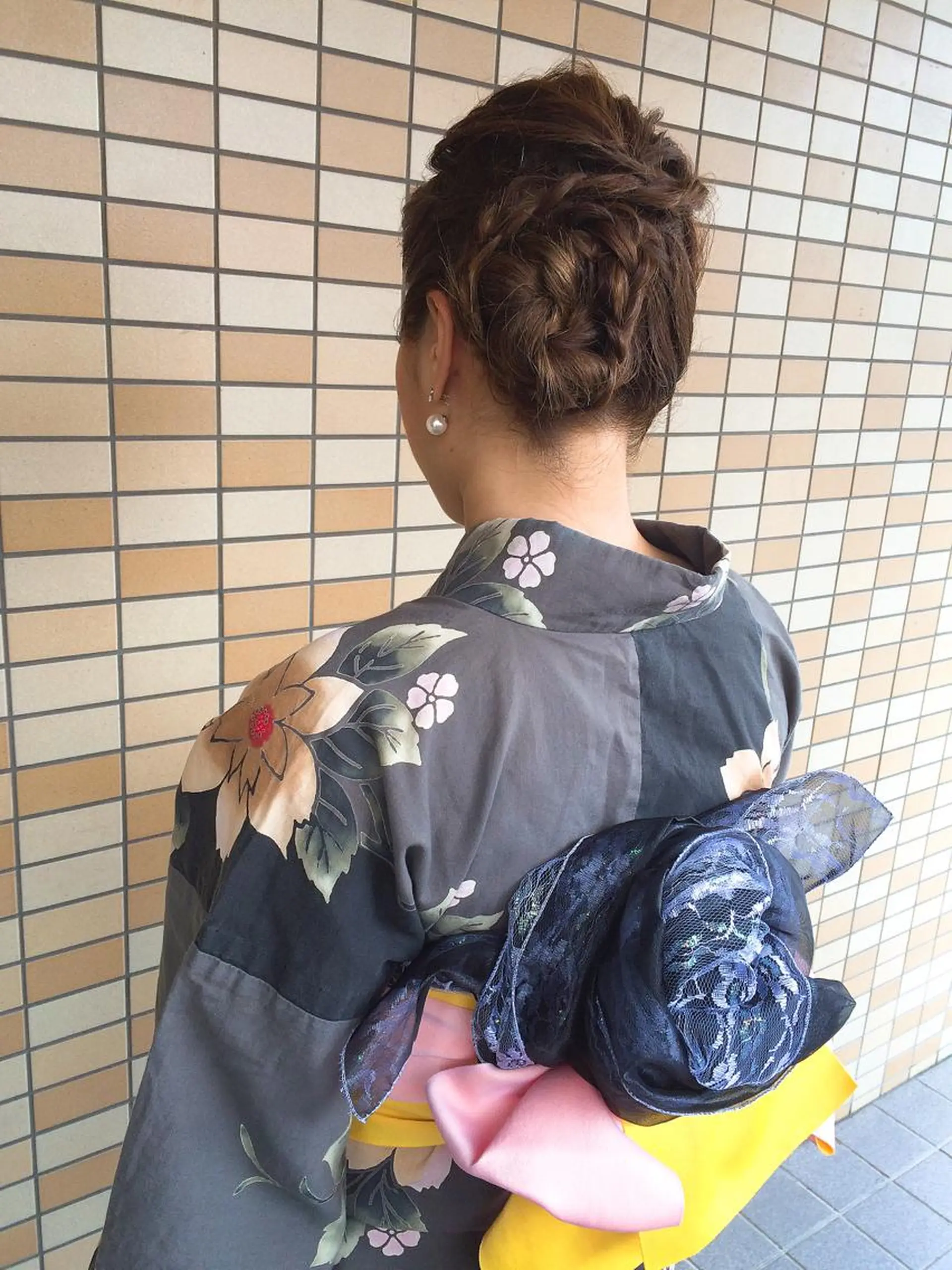 ヘアアレンジ 浴衣 大野 まゆのヘアスタイル