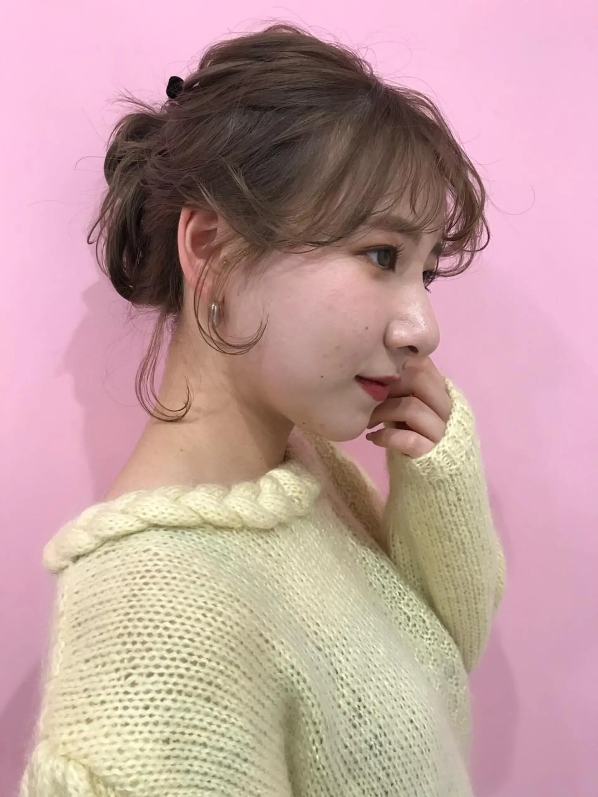 ミディアム カラー ヘアアレンジ 内田 衣海のヘアスタイル