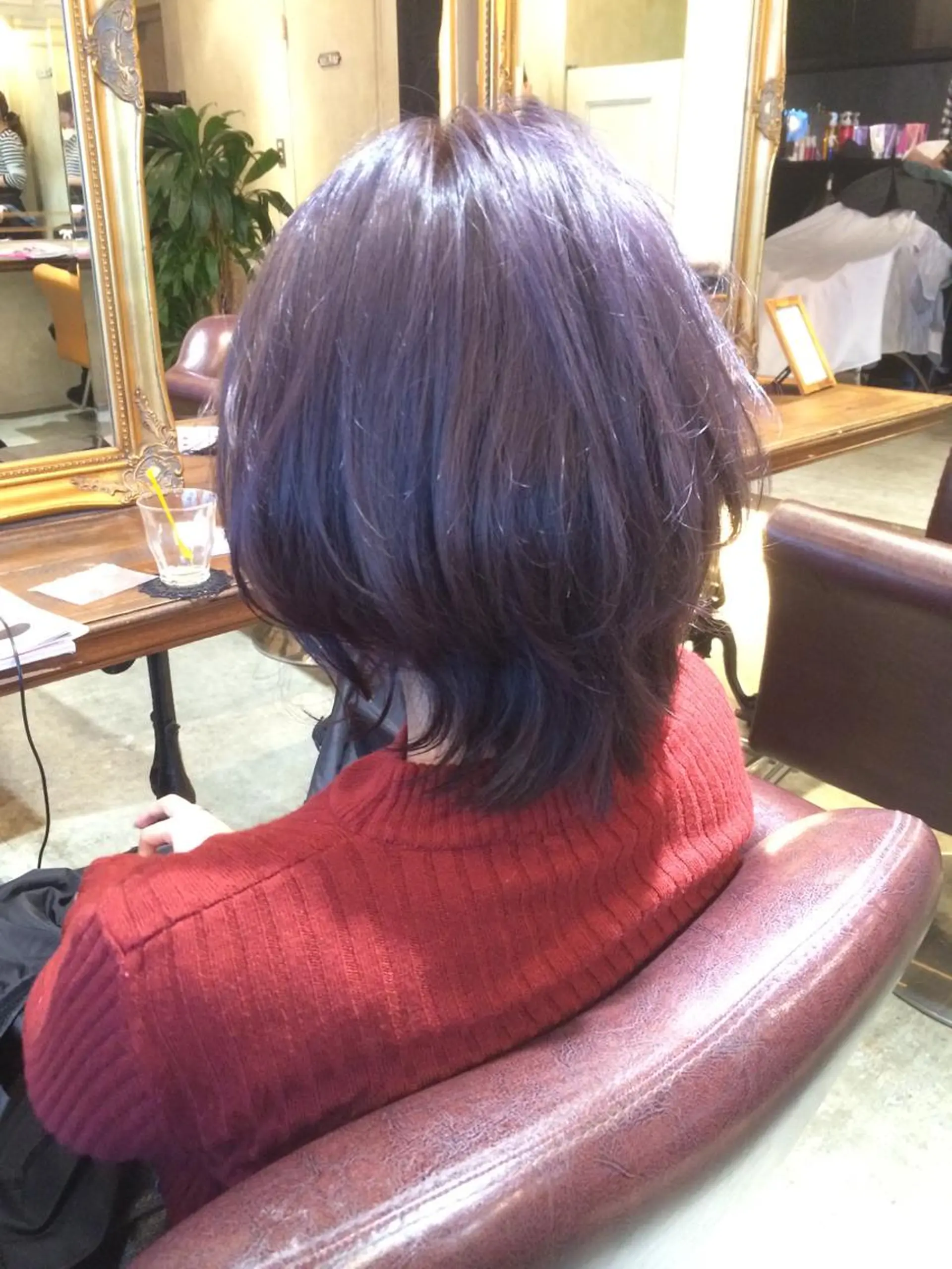 ショート カラー ブリーチ ダブルカラー ラベンダーカラー 高比良 剛のヘアスタイル