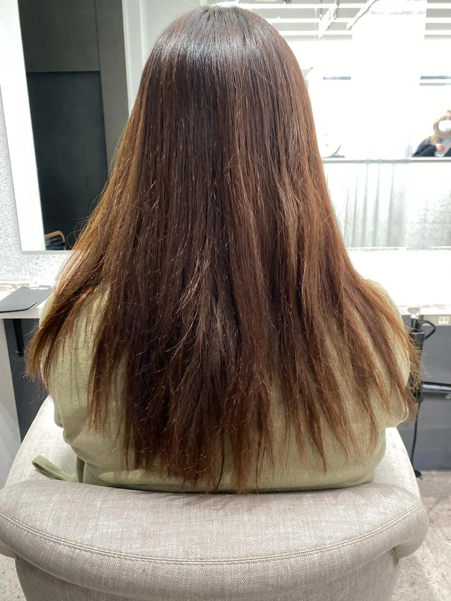 ロング 京都レイヤーカット/ 縮毛矯正/羽柴りくのマツエク・マツパデザイン