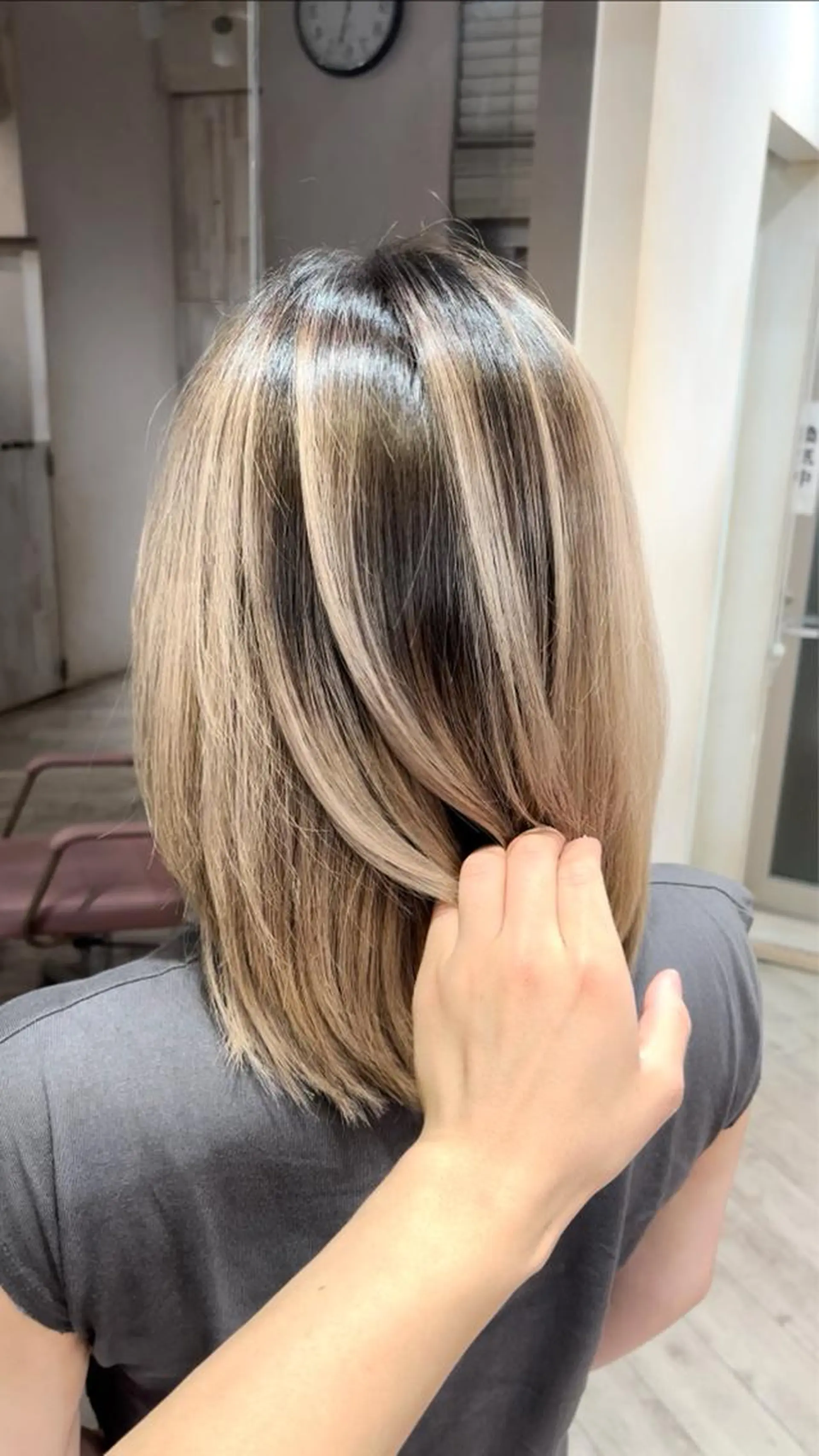 セミロング カラー 高島大登/顔周り /ミルクティーのヘアスタイル