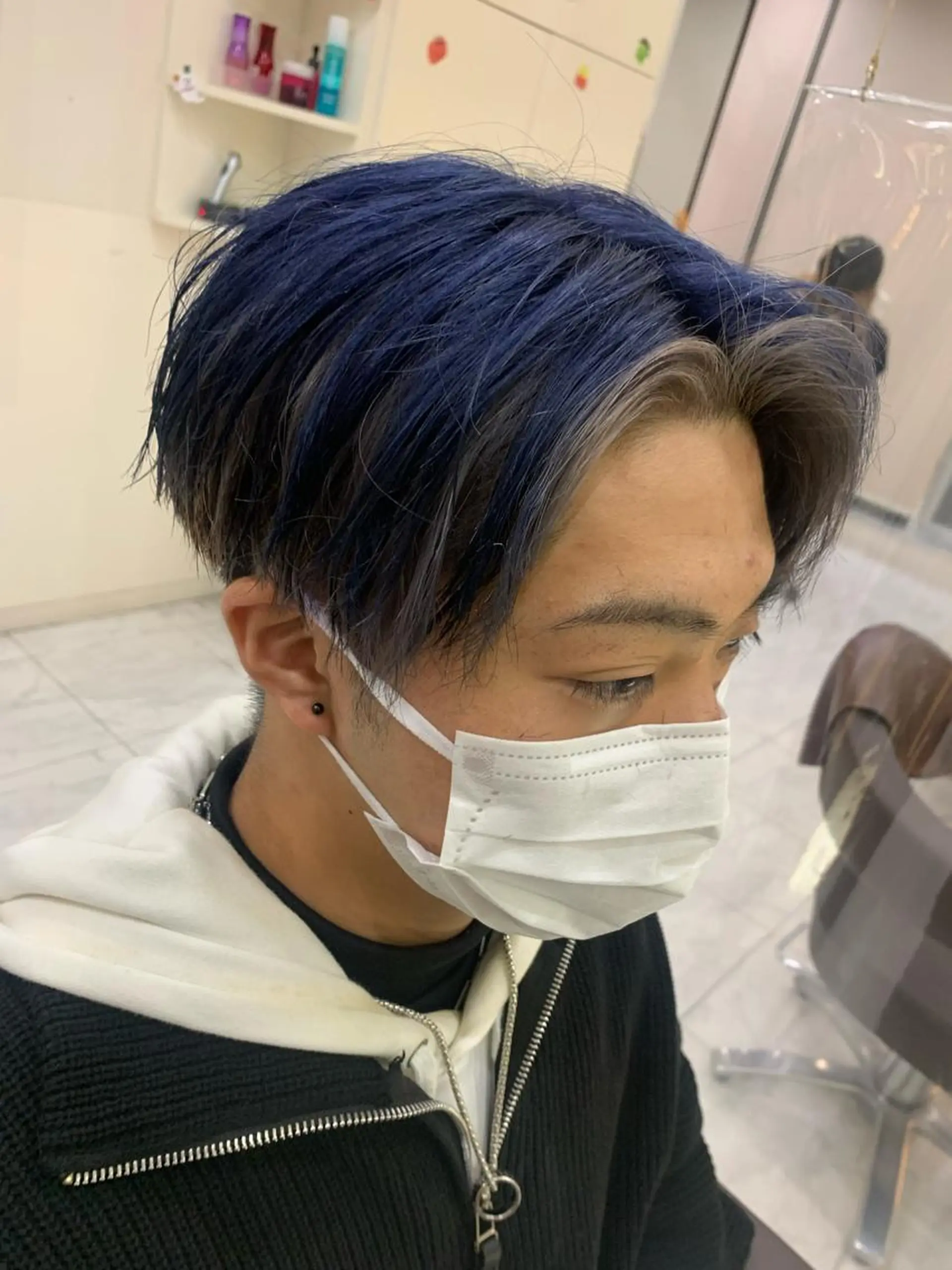ショート メンズ RIKA💙パーマ 艶カラー💙のヘアスタイル