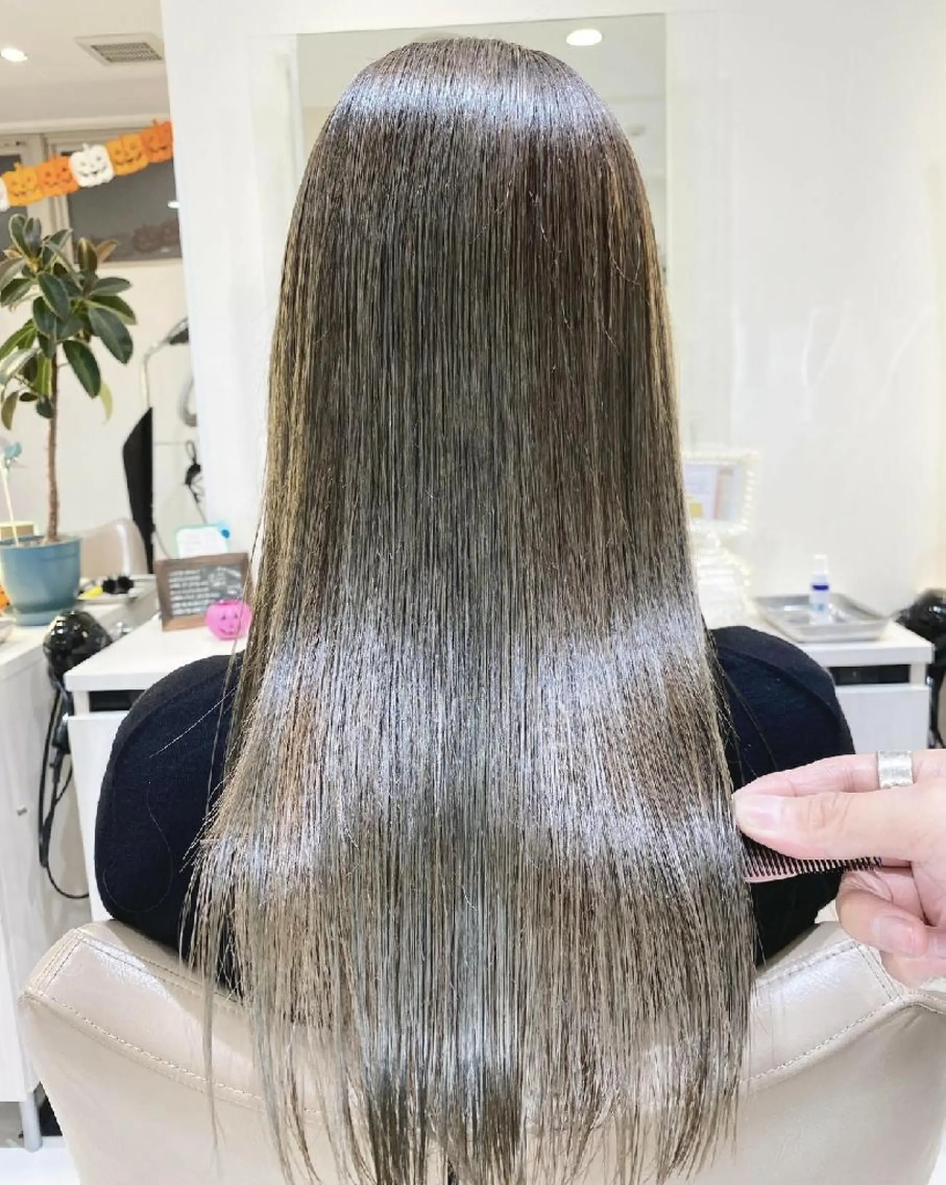 ロング カラー 髪質改善 カット ヘアカラー トリートメント ＡＳＨ 大宮のヘアスタイル
