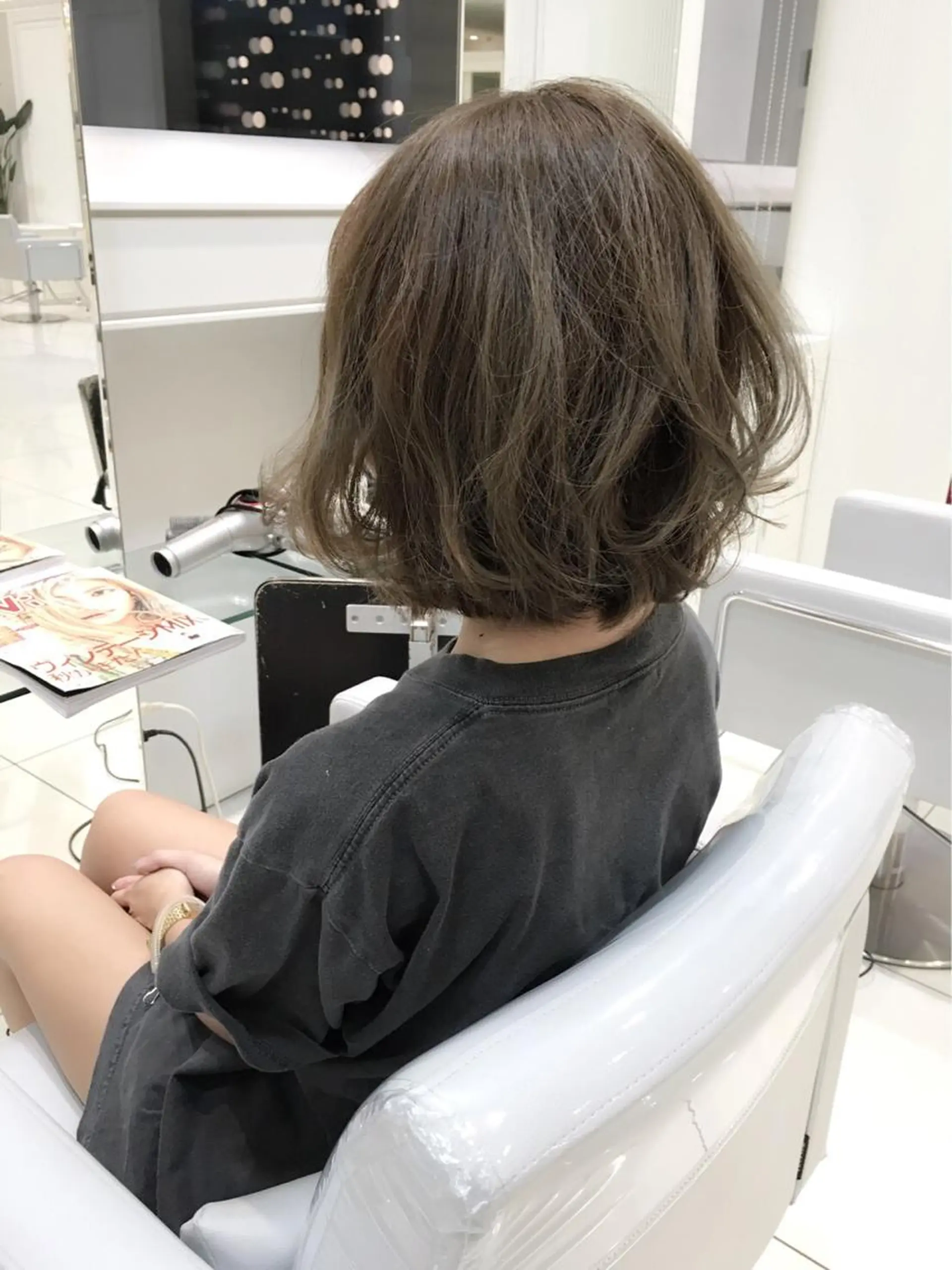 ショート カラー グレージュ イルミナカラー カット ヘアカラー トリートメント 縮毛矯正/髪質改善/ ブリーチ/東陽町✨のヘアスタイル