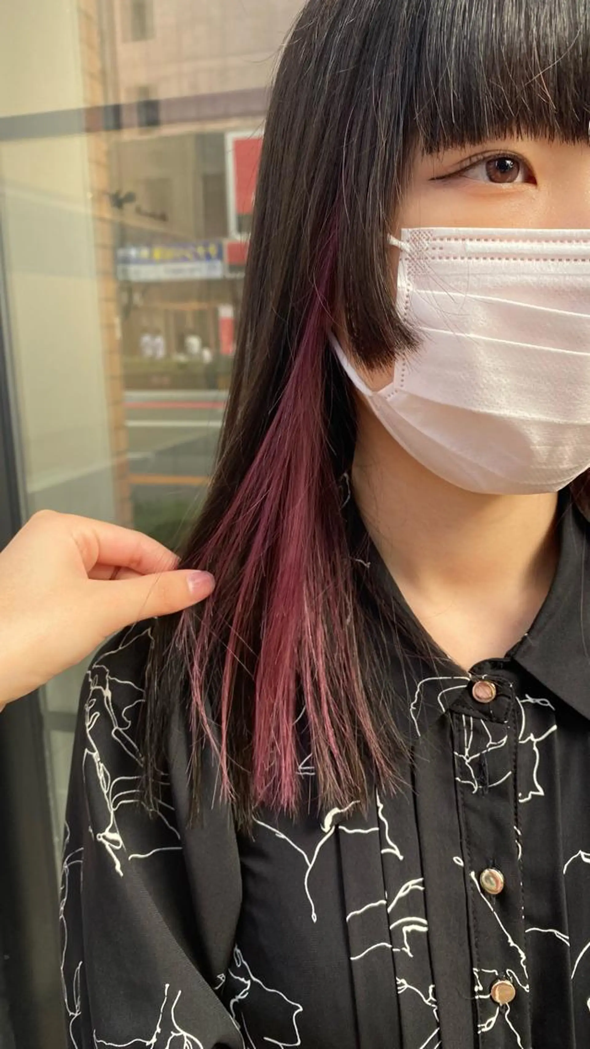 ミディアム カラー カット ヘアカラー トリートメント RURI韓国ボブ 🇰🇷タッセルボブのヘアスタイル