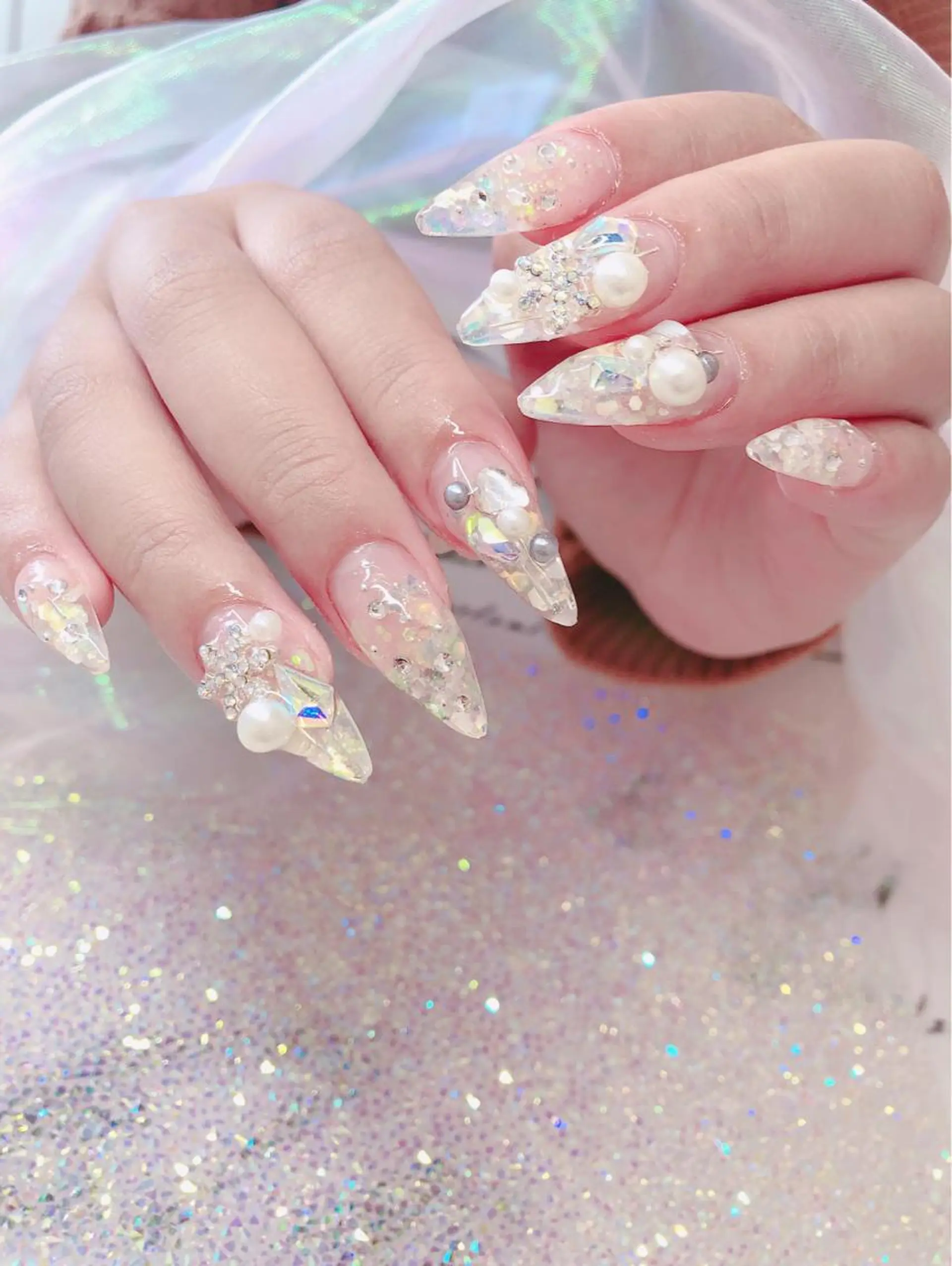 ネイル ハンドネイル 🖤スカルプ R🖤のネイルデザイン