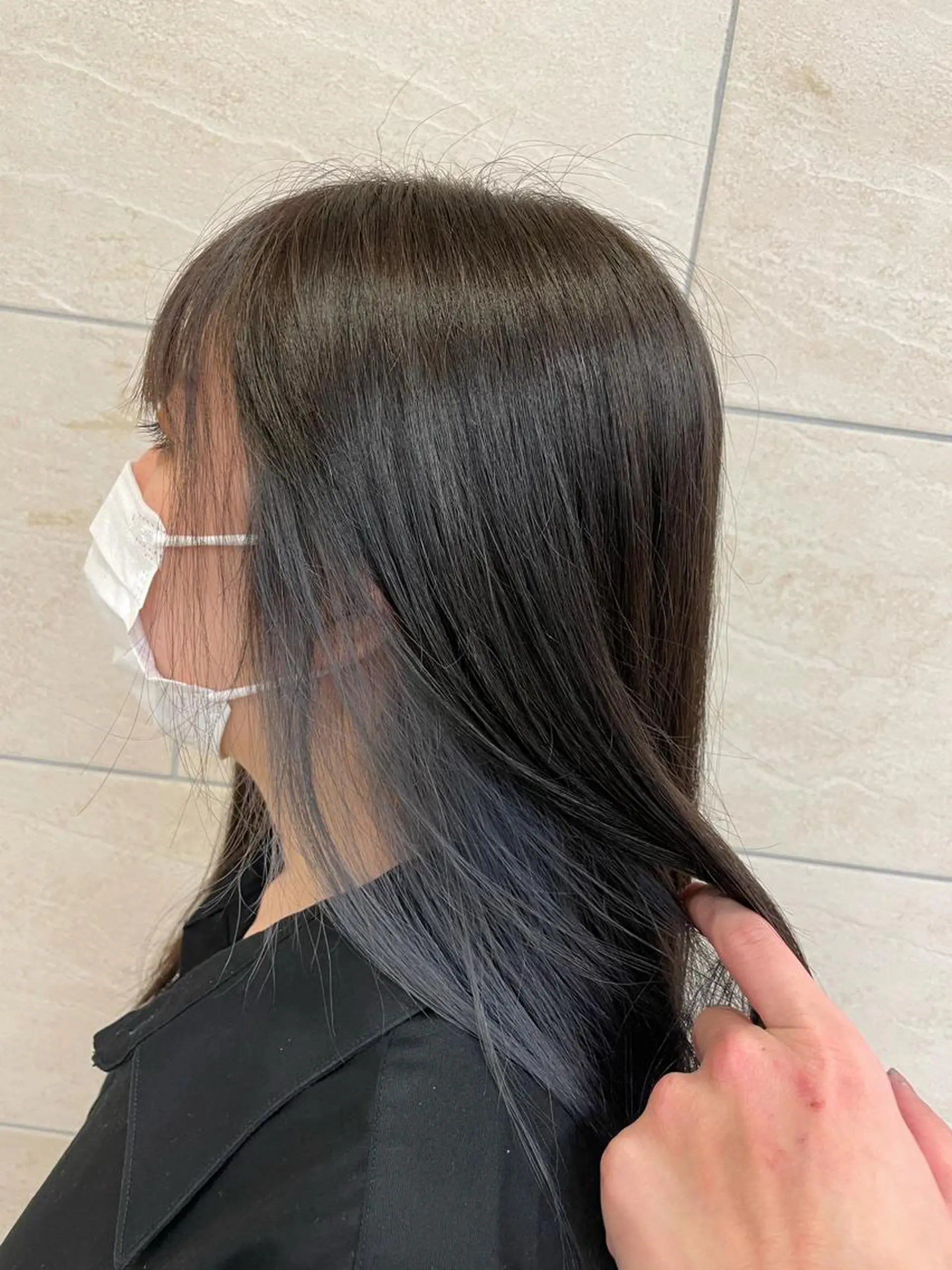 ロング カラー アッシュ シルバー シルバーアッシュ ボブ/ショート/ パーマ/shinのヘアスタイル