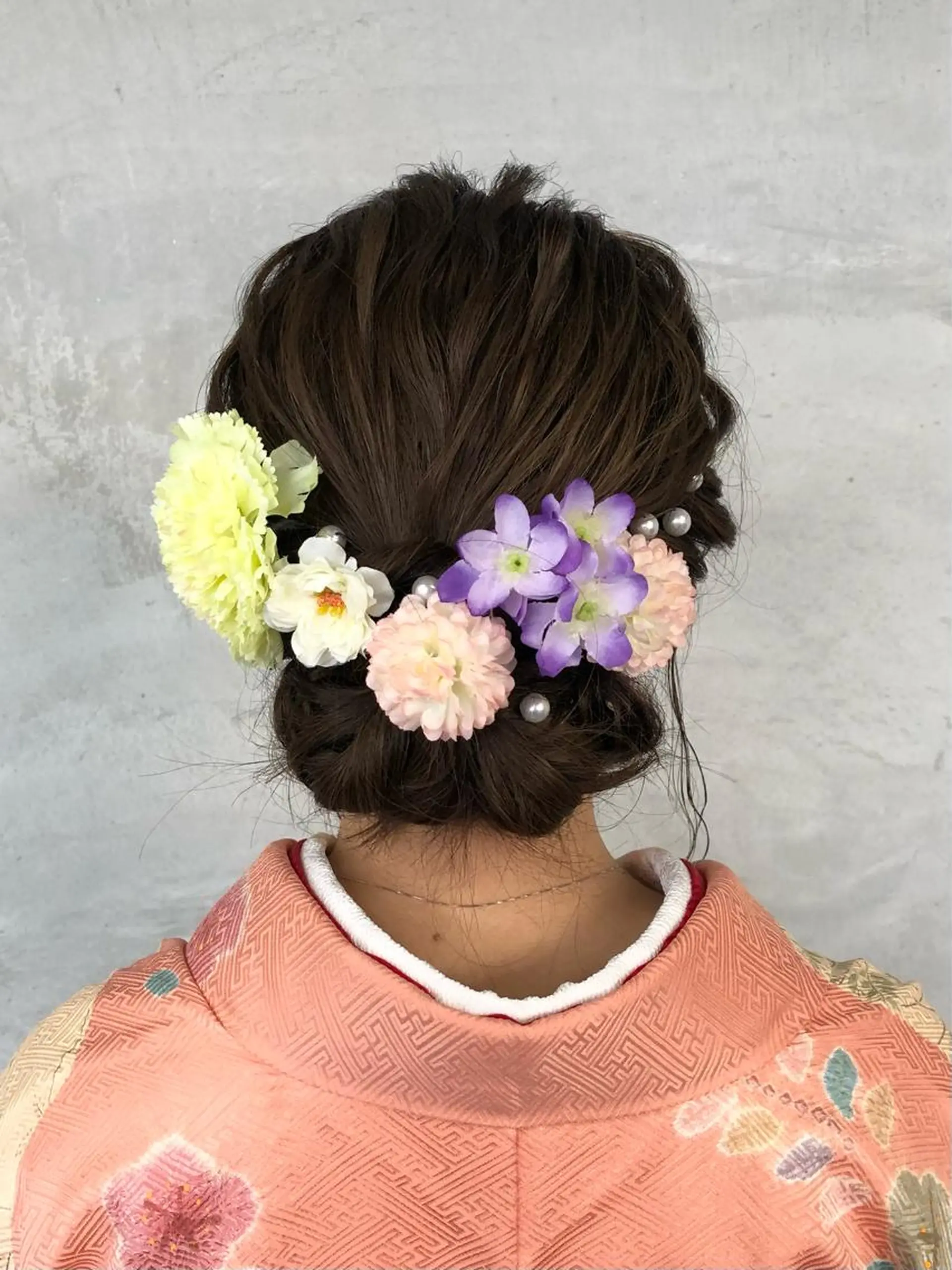 セミロング ヘアアレンジ ヘアセット 暖色/ピンクブラウン 🌷岡田真季のヘアスタイル