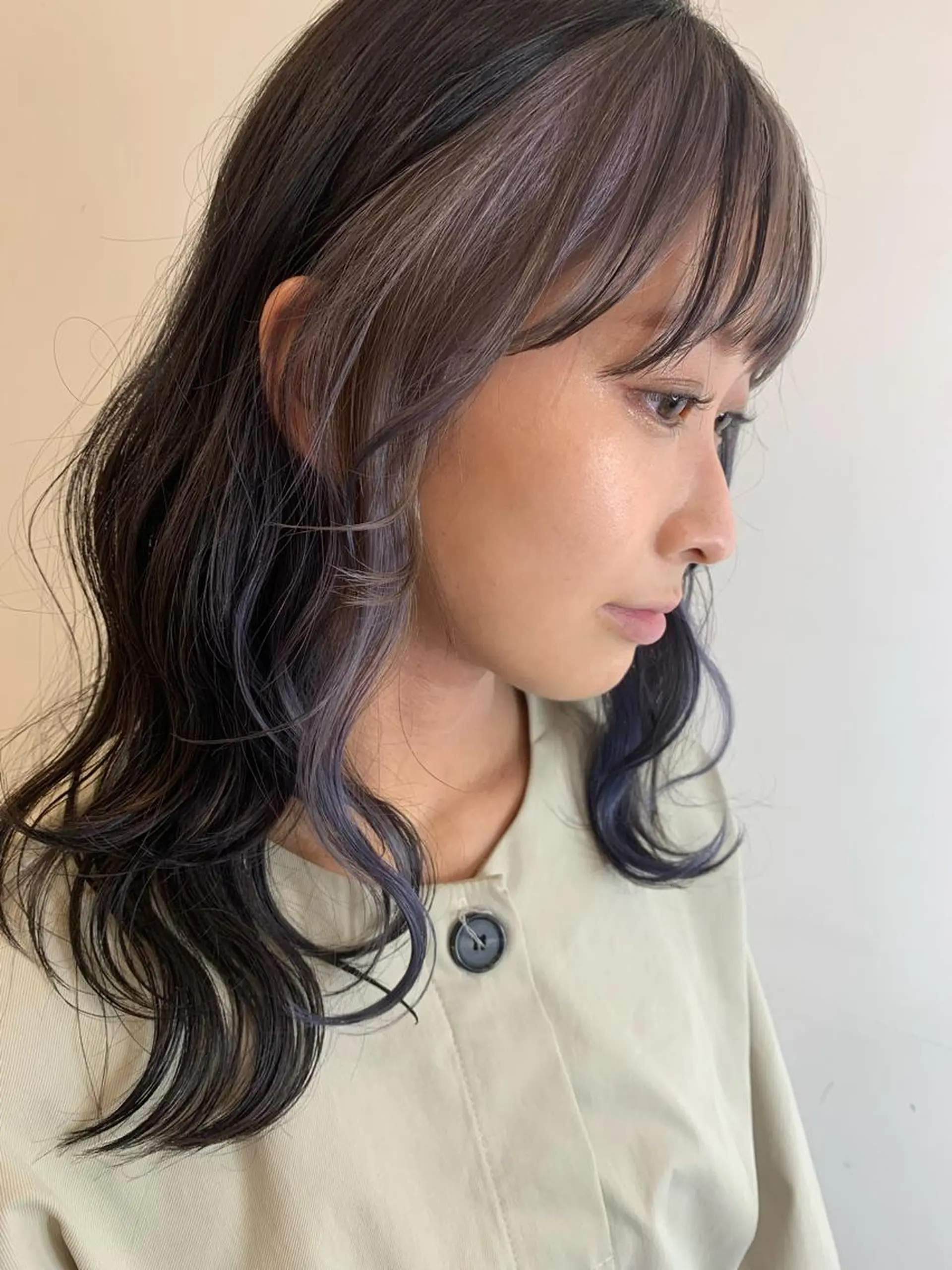 カラー ミストバング 透明感カラー  フェイスフレーミング ヘアカラー さとう あやかのヘアスタイル