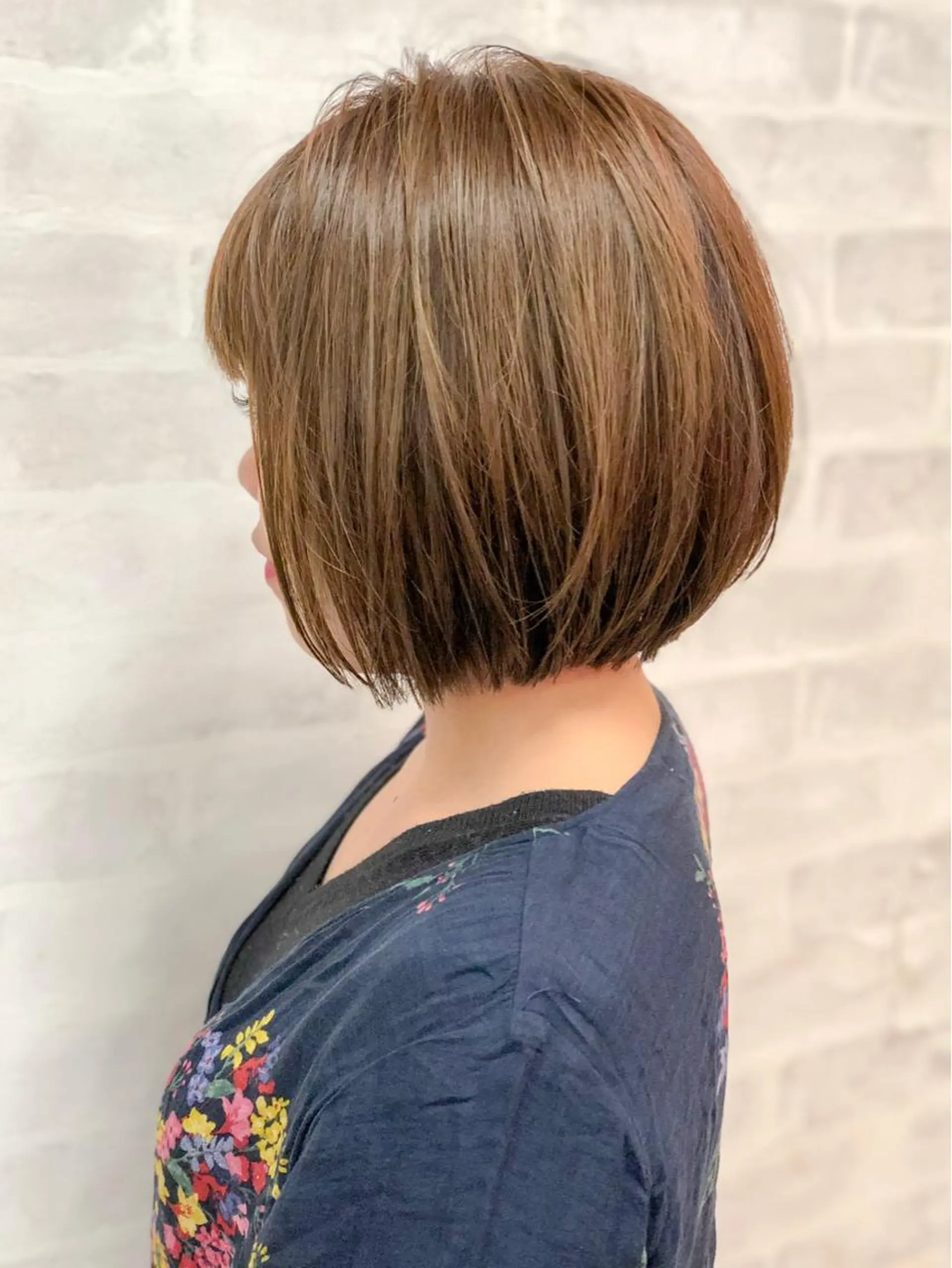 ショート ワンレンボブ ボブ 外ハネヘア カット カセヤ リョウのヘアスタイル