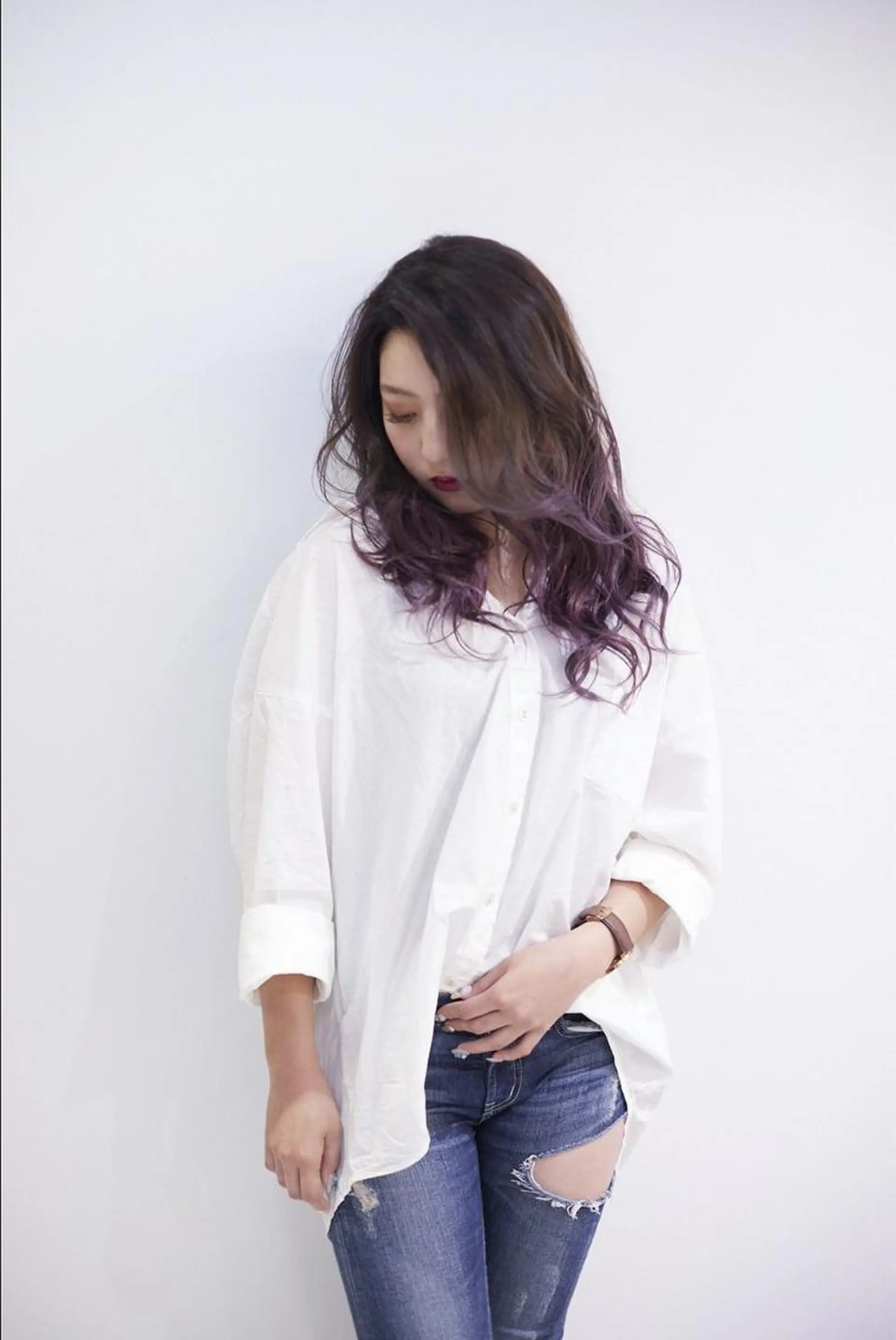 セミロング カラー ヘアカラー トリートメント ✂️大門 巧✂️ LAFF難波店のヘアスタイル