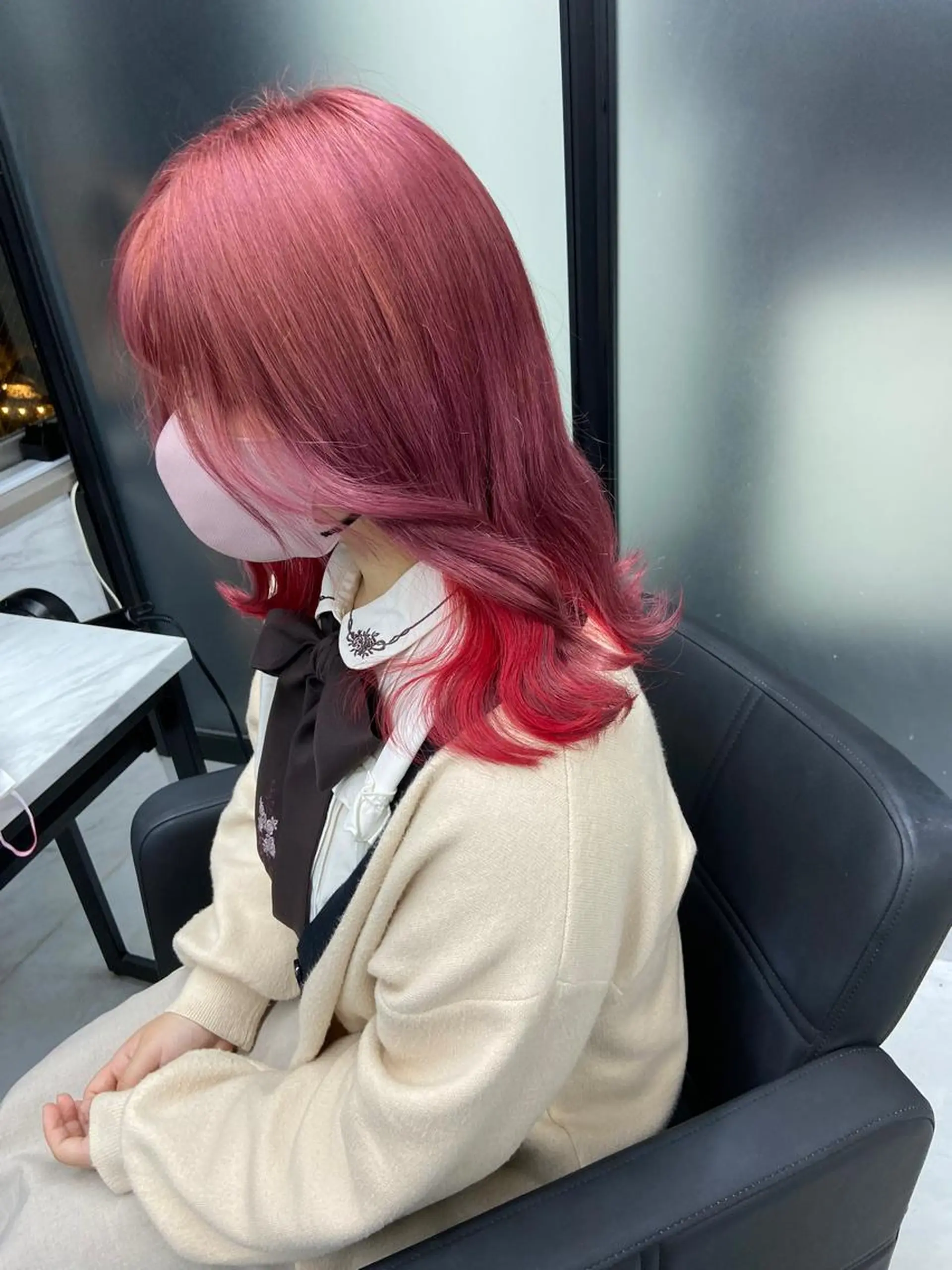 ミディアム カラー ハイトーンカラー ヘアカラー トリートメント ミルボンAujua認定サロン Ria  OSAKA 梅田所属・メンズ、エクステ特化 Ryuのヘアスタイル