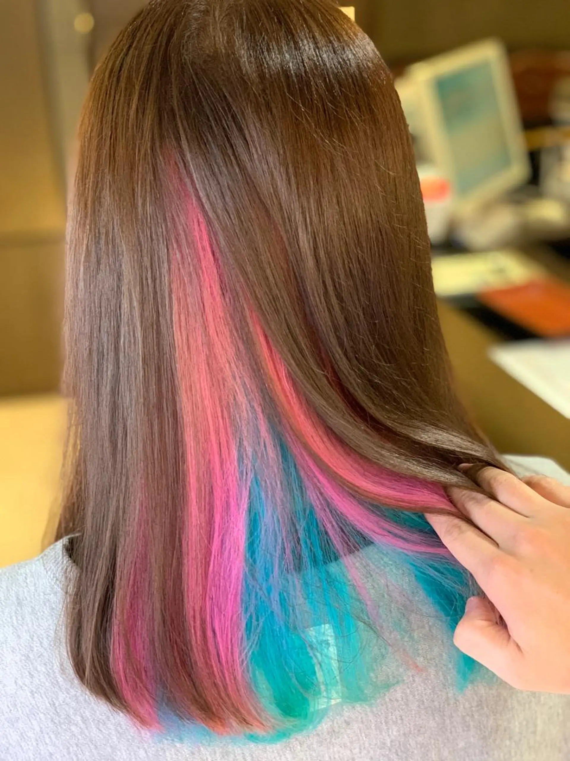 ミディアム カラー ユニコーンカラー ✂️大門 巧✂️ LAFF難波店のヘアスタイル