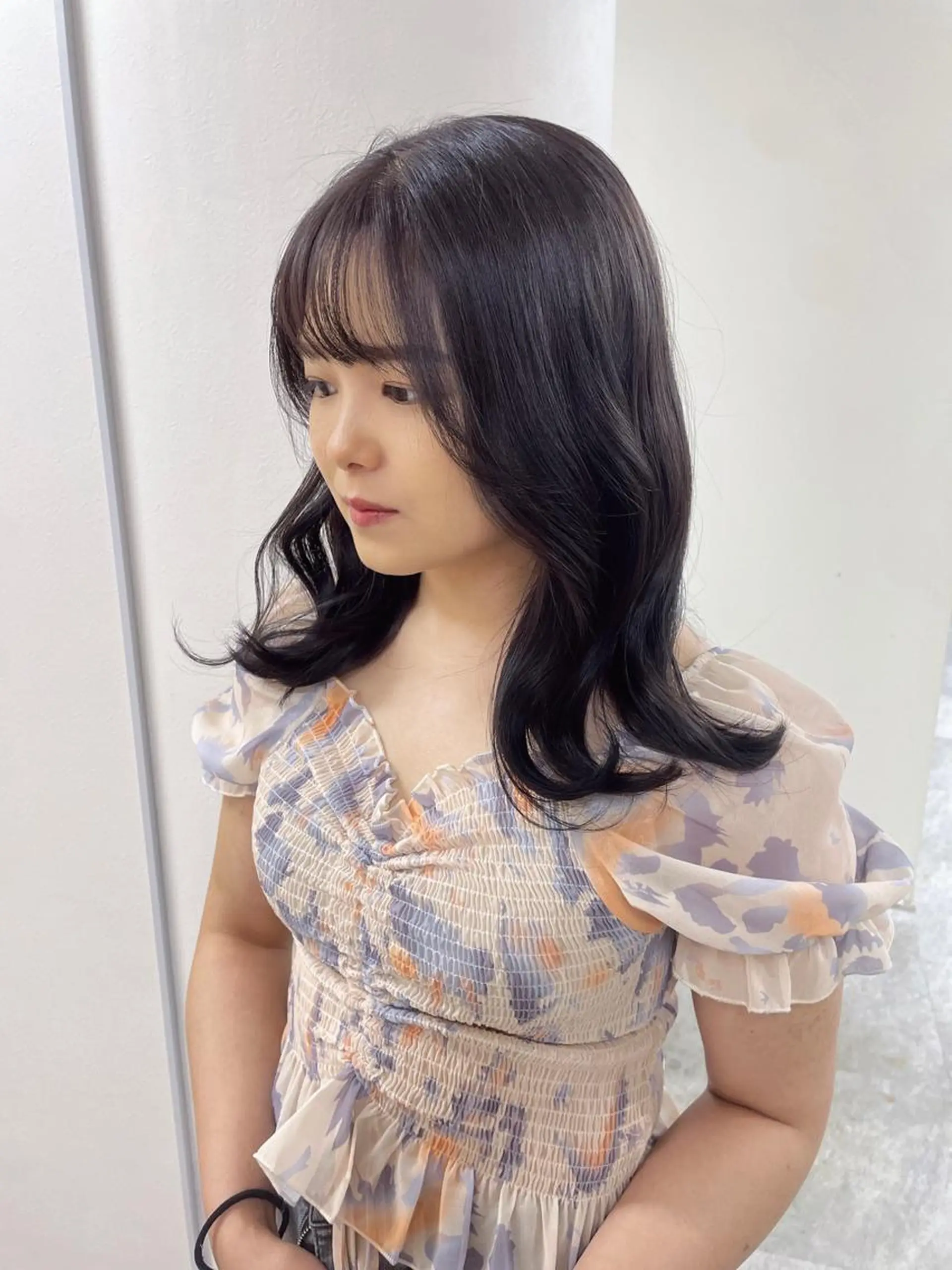 セミロング カラー グレージュ ラベンダーカラー ラベンダーグレージュ ラベンダーグレー Hana ♡ marshu梅田のヘアスタイル