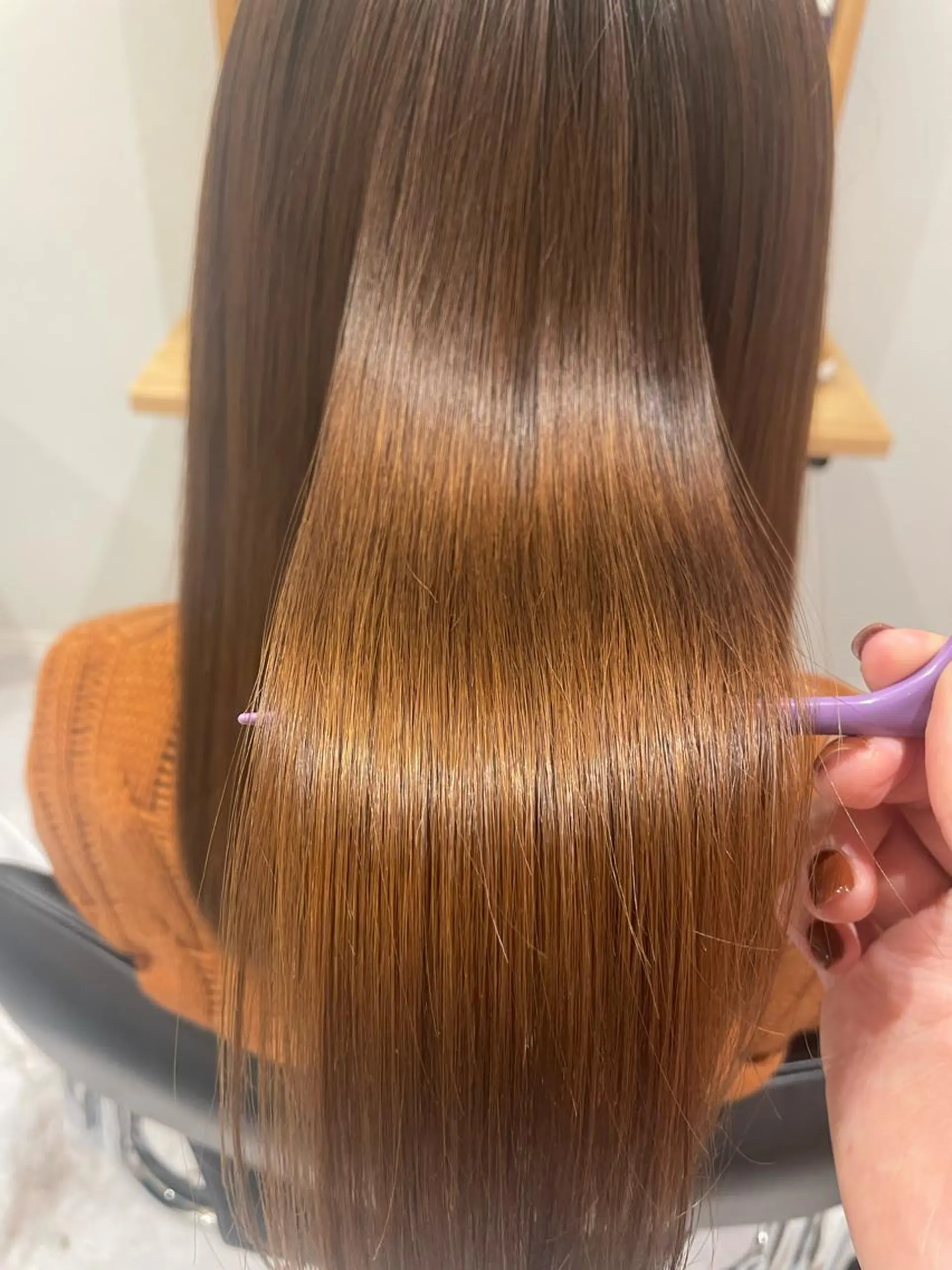 セミロング 透け感カラー asukaのヘアスタイル
