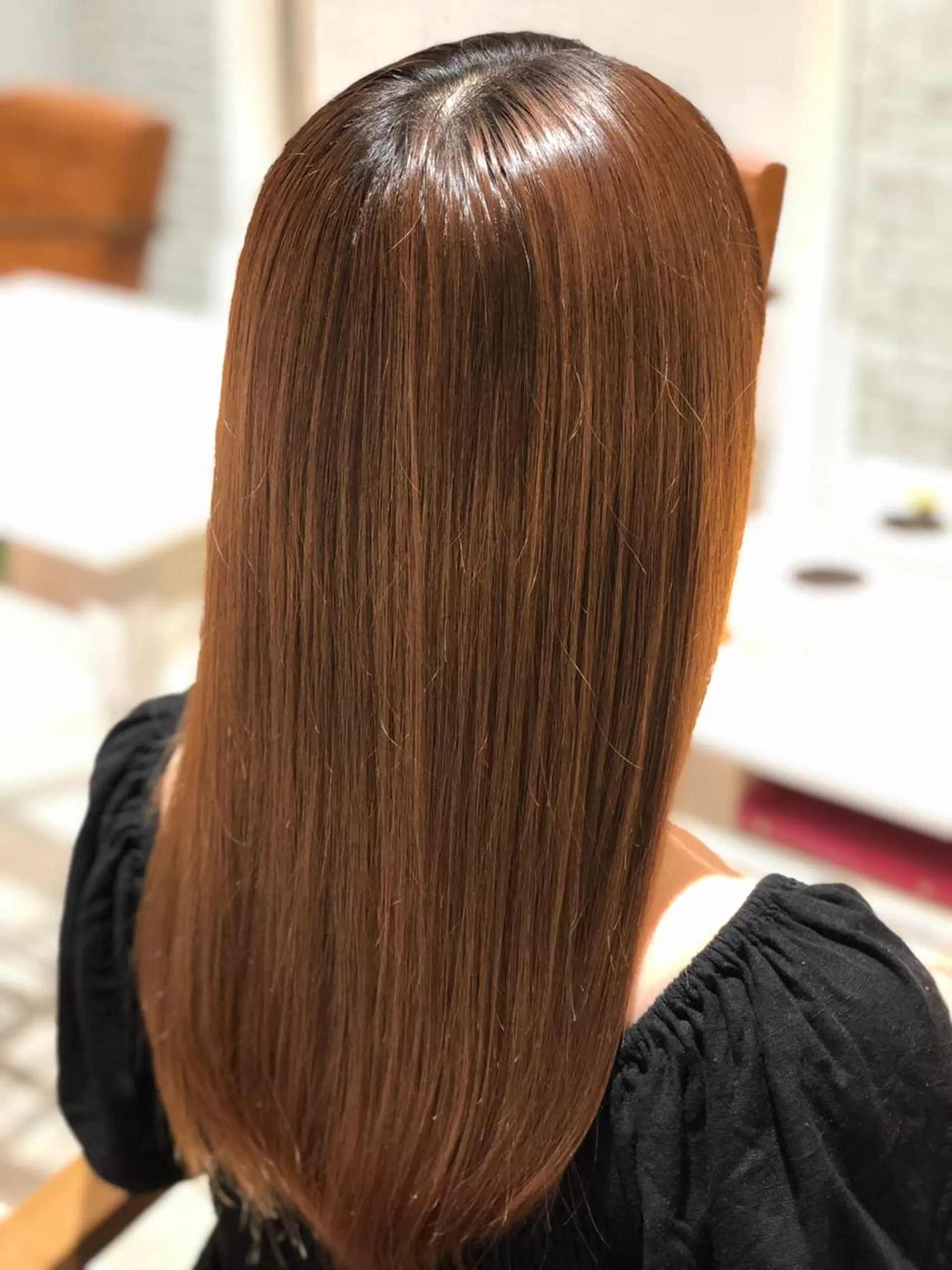 セミロング 縮毛矯正 トリートメント 新宿韓国風レイヤー カット内田智大のヘアスタイル