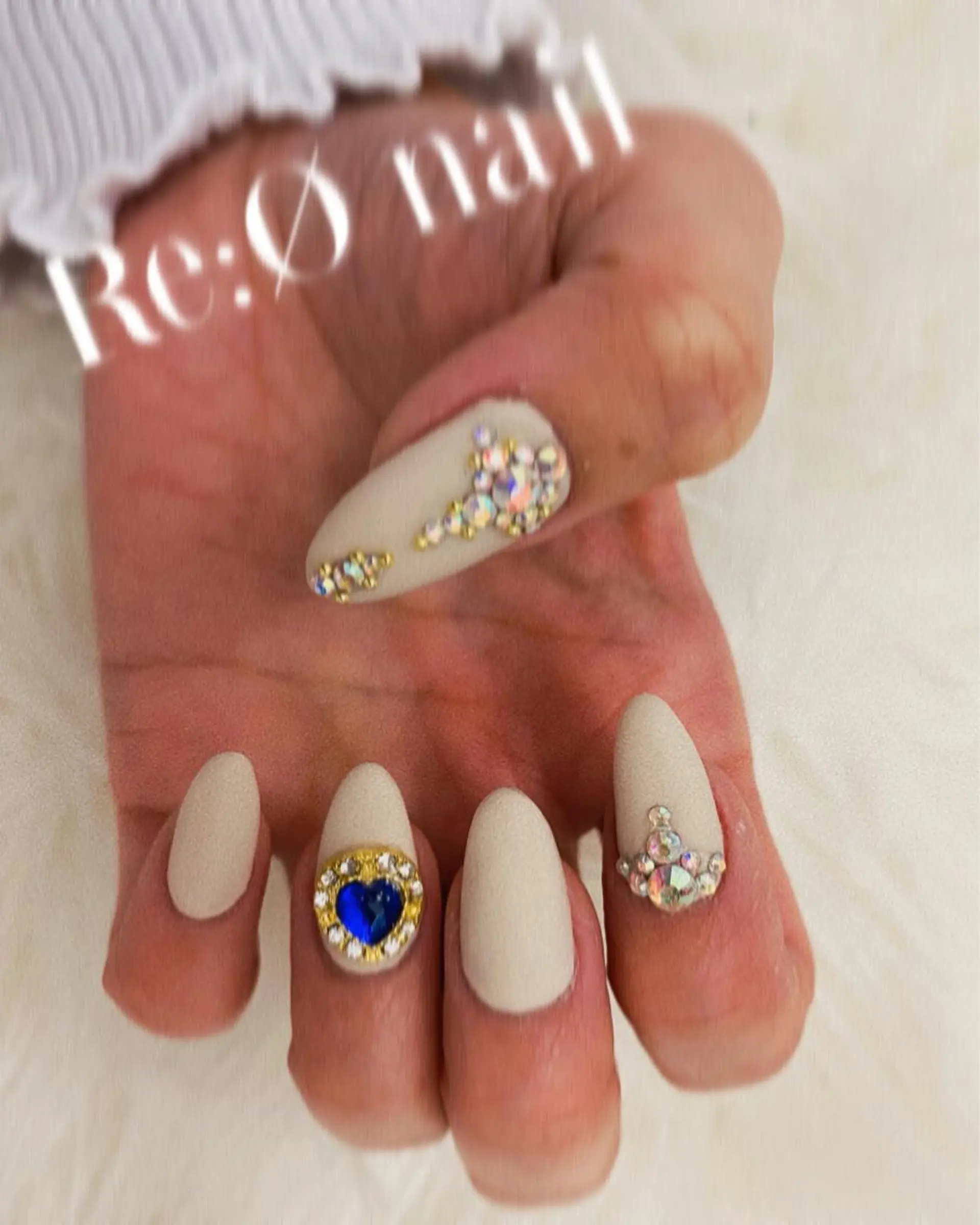 ネイル マットネイル スカルプネイル Re:Ø nail 🩵TSUJIのネイルデザイン