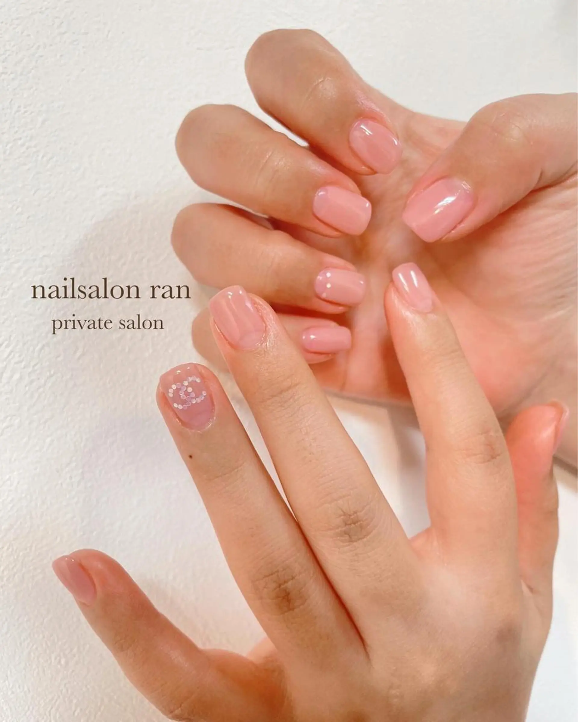 ネイル フレンチネイル 逆フレンチ nailsalon ranのネイルデザイン
