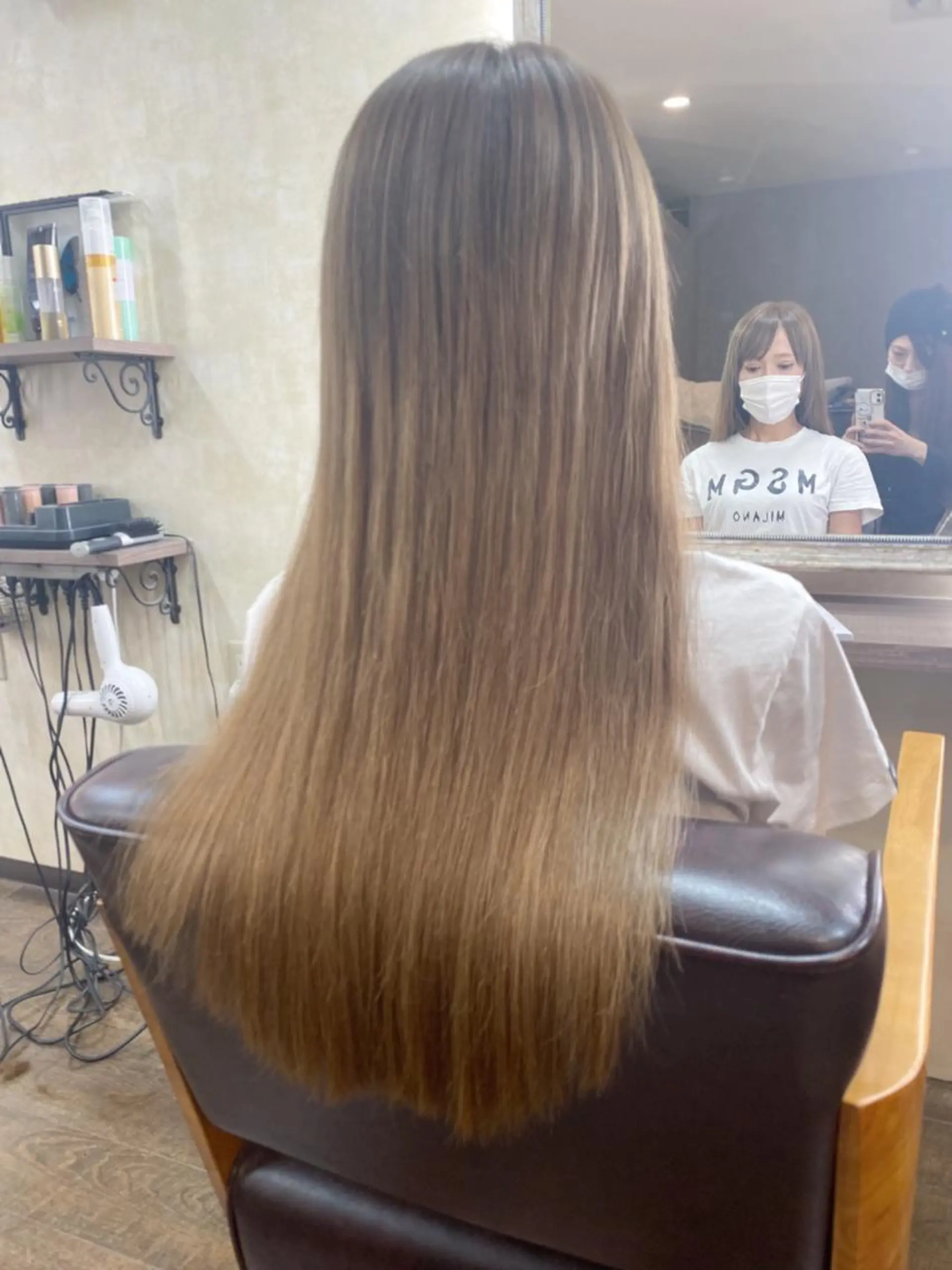 ロング ロング カット エクステ 田井中 悠紀のヘアスタイル