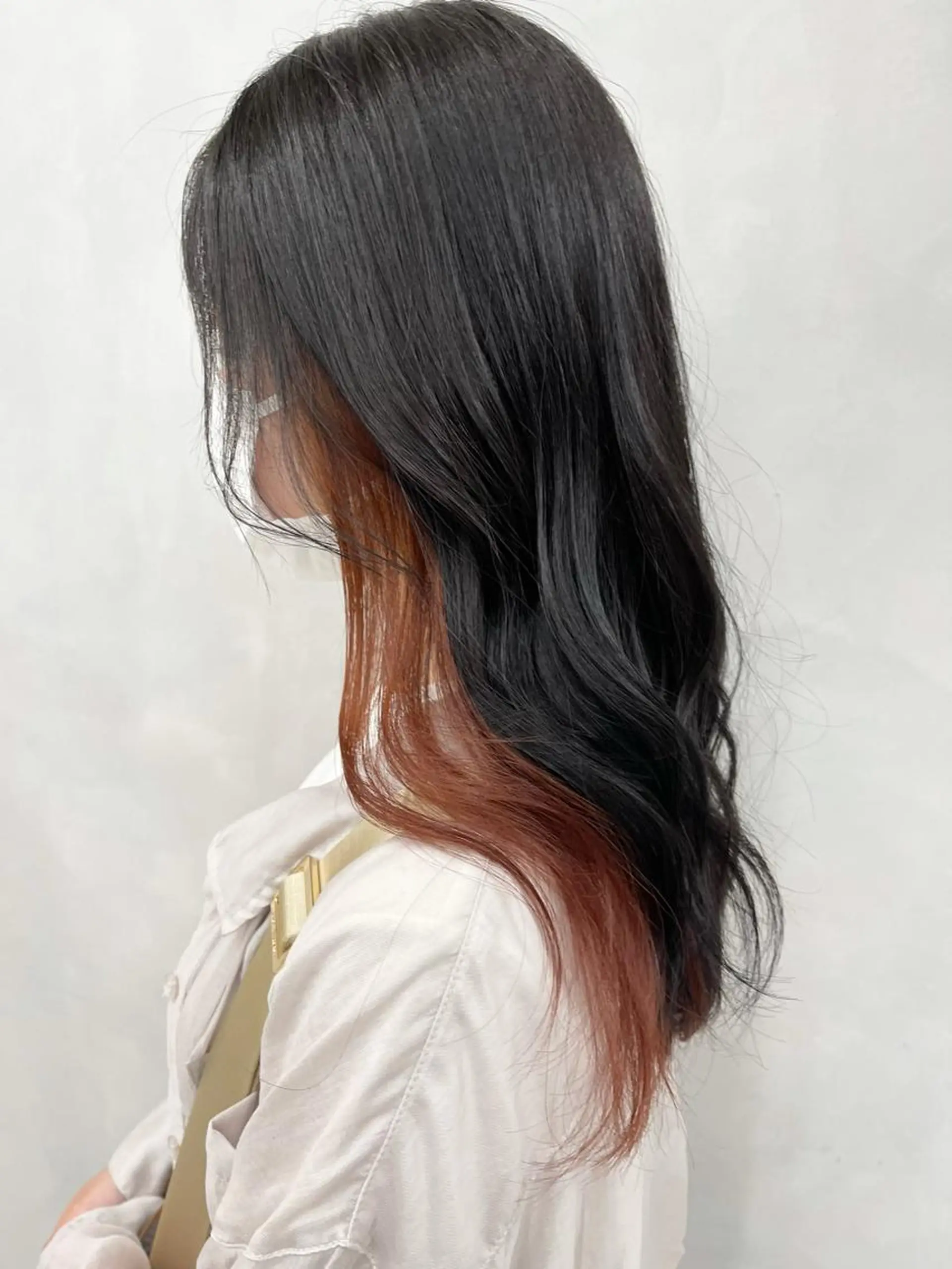 セミロング カラー ベージュカラー ブリーチ オレンジ オレンジベージュ カット ヘアカラー トリートメント 🦋レイヤーカット ミドリカワ🦋のヘアスタイル