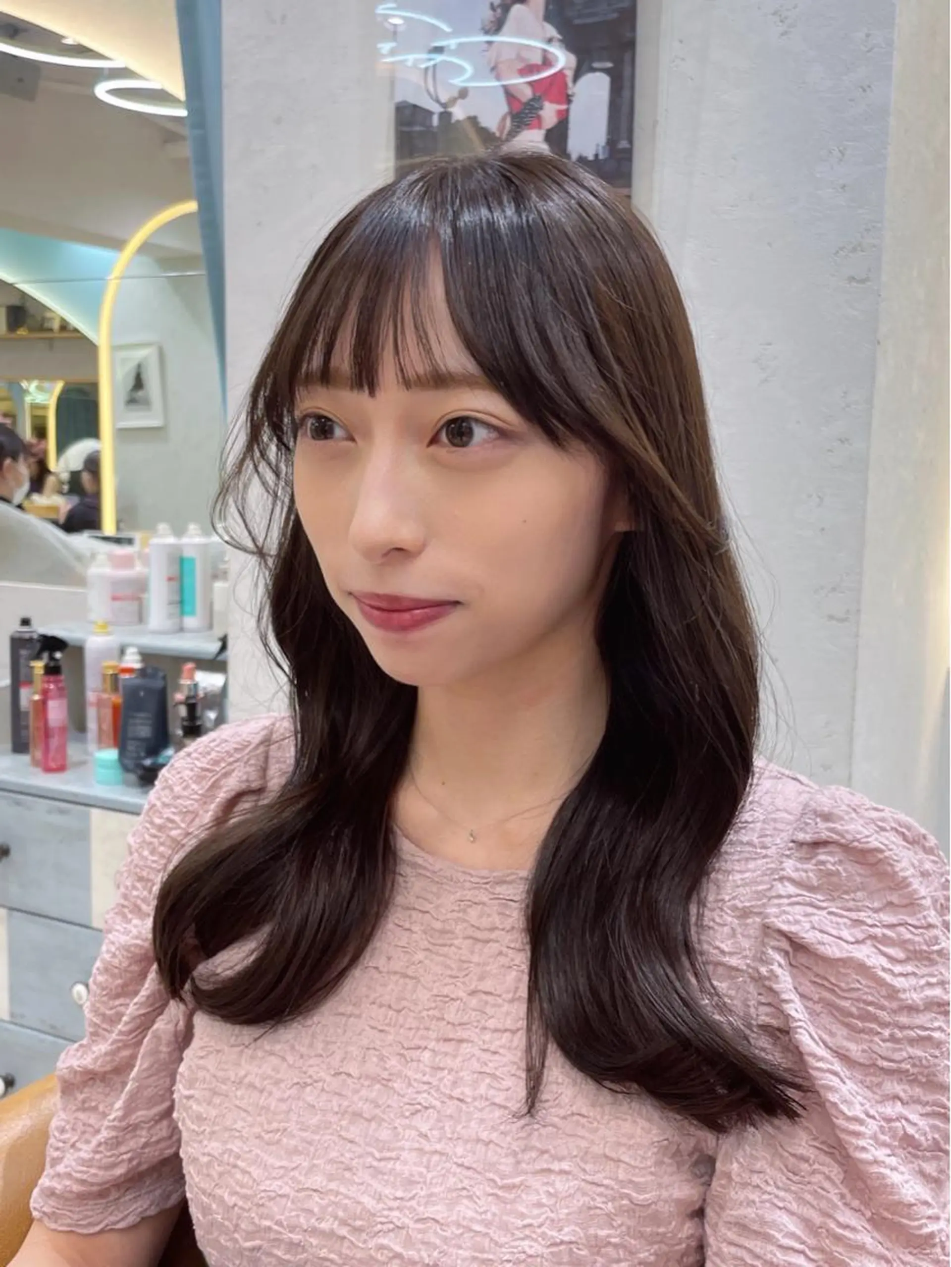 セミロング カット ヘアカラー トリートメント レイヤー/くびれヘア /野崎華代のヘアスタイル