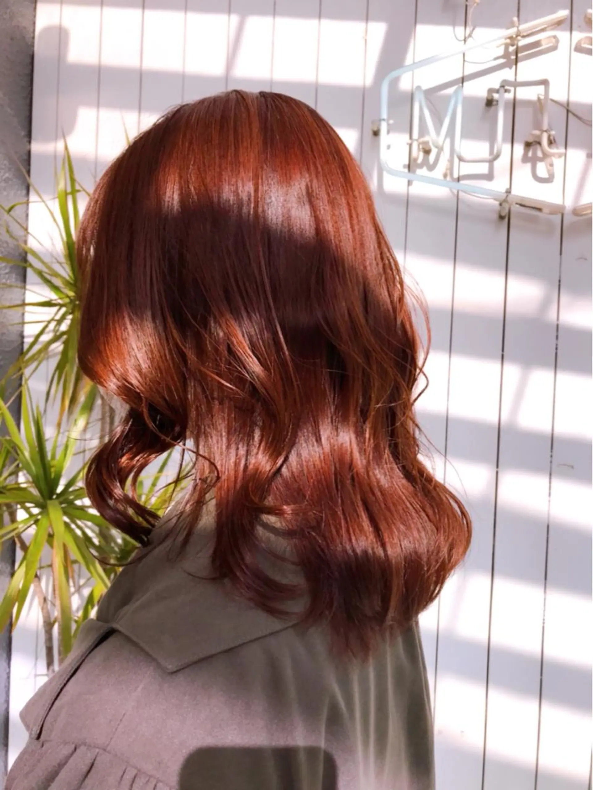 セミロング カラー ri saのヘアスタイル