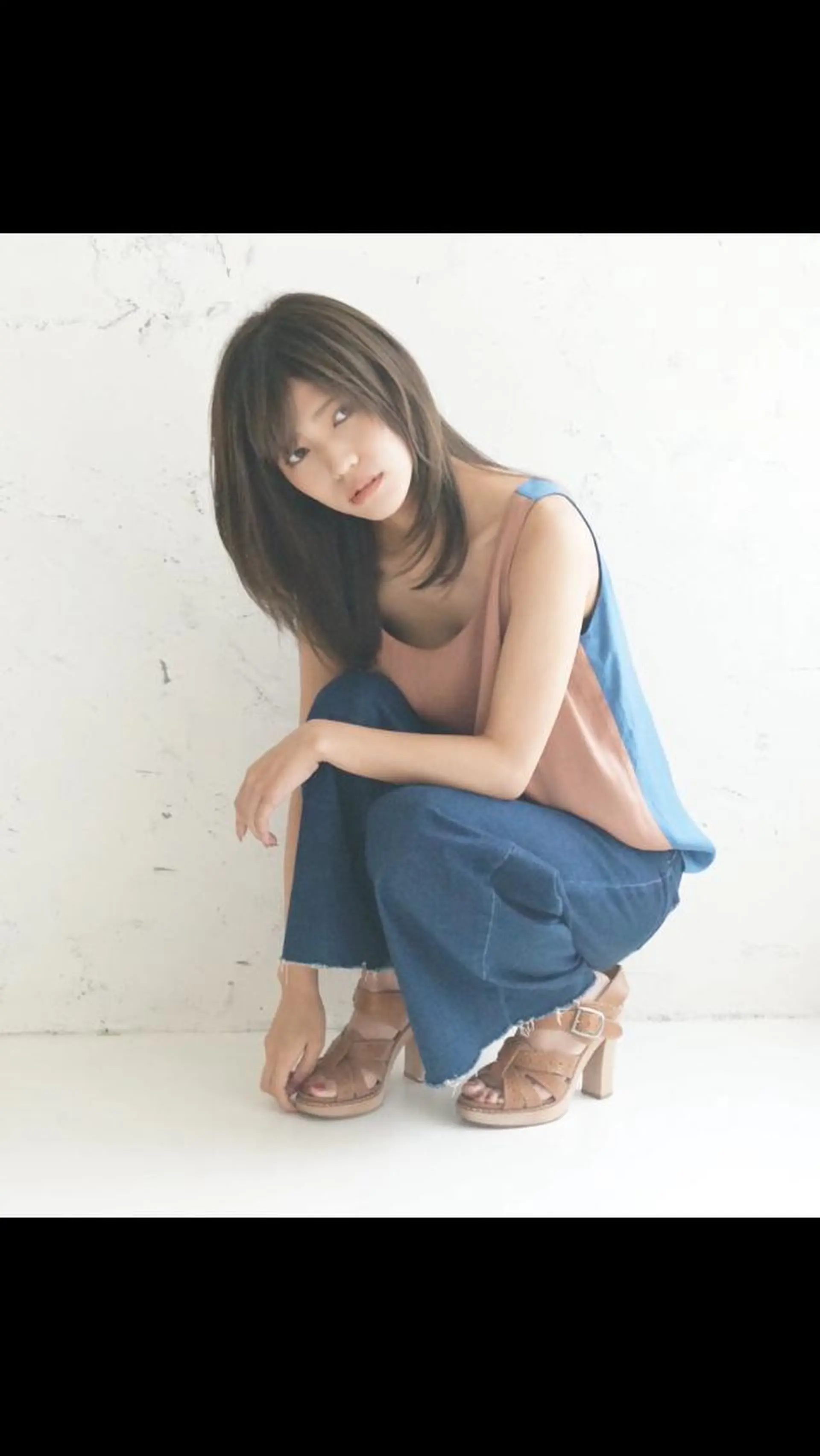 ミディアム カット 縮毛矯正 トリートメント 山崎 晃治のヘアスタイル