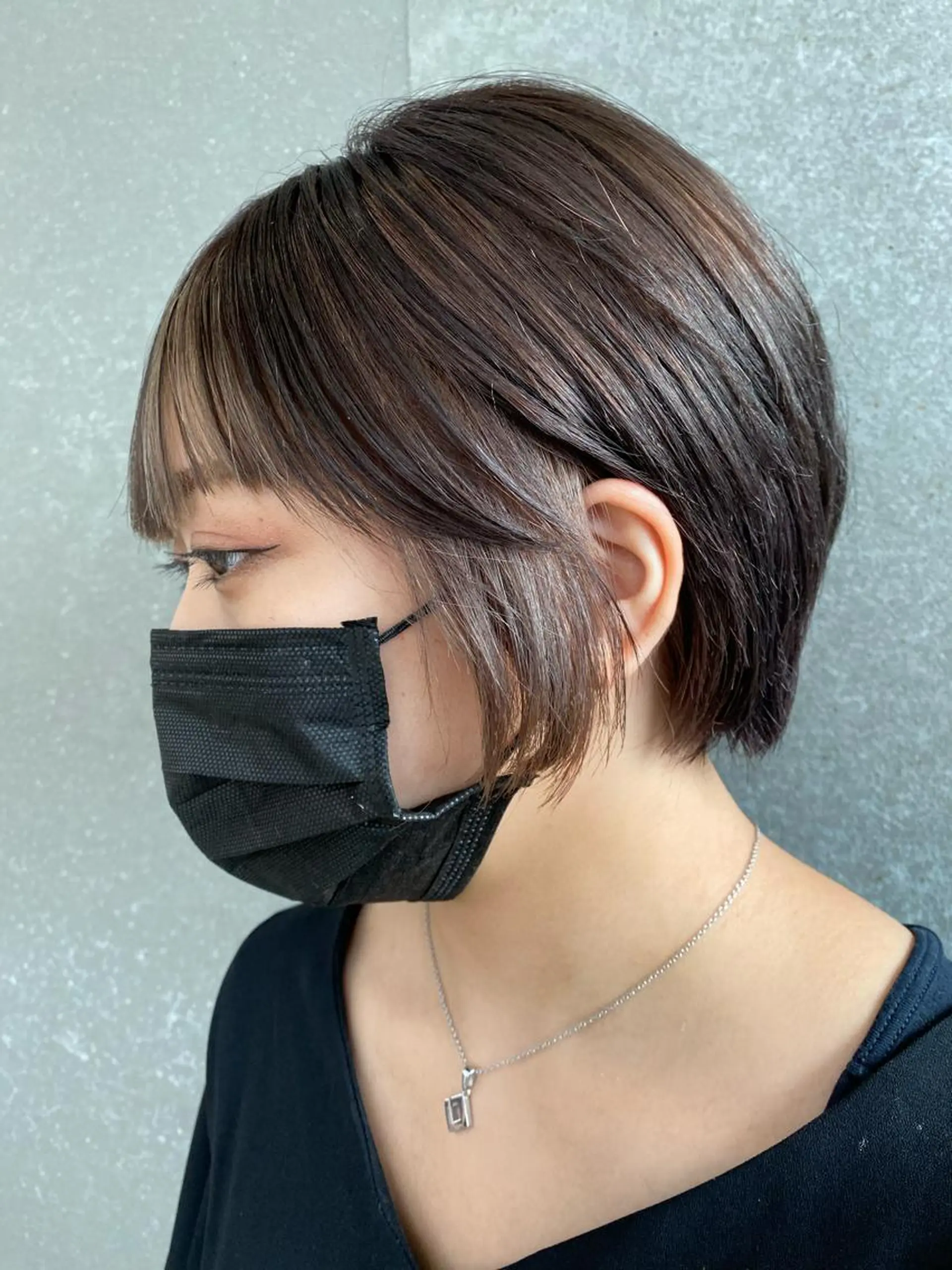 ショート カラー 丸みショート ベージュカラー ショートヘア 原宿ボブ・髪質改善 輝来のヘアスタイル