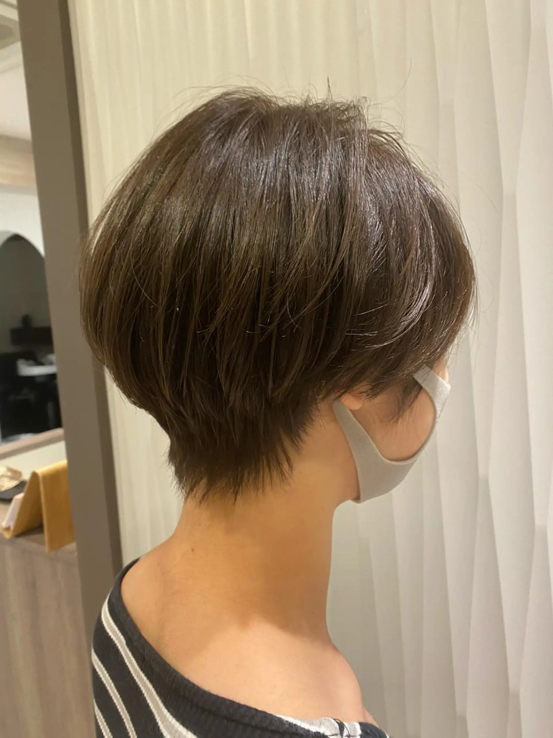 ショート カラー ショートボブ ベージュカラー ボブ ショートヘア カット ヘアカラー トリートメント 大倉 未波のヘアスタイル