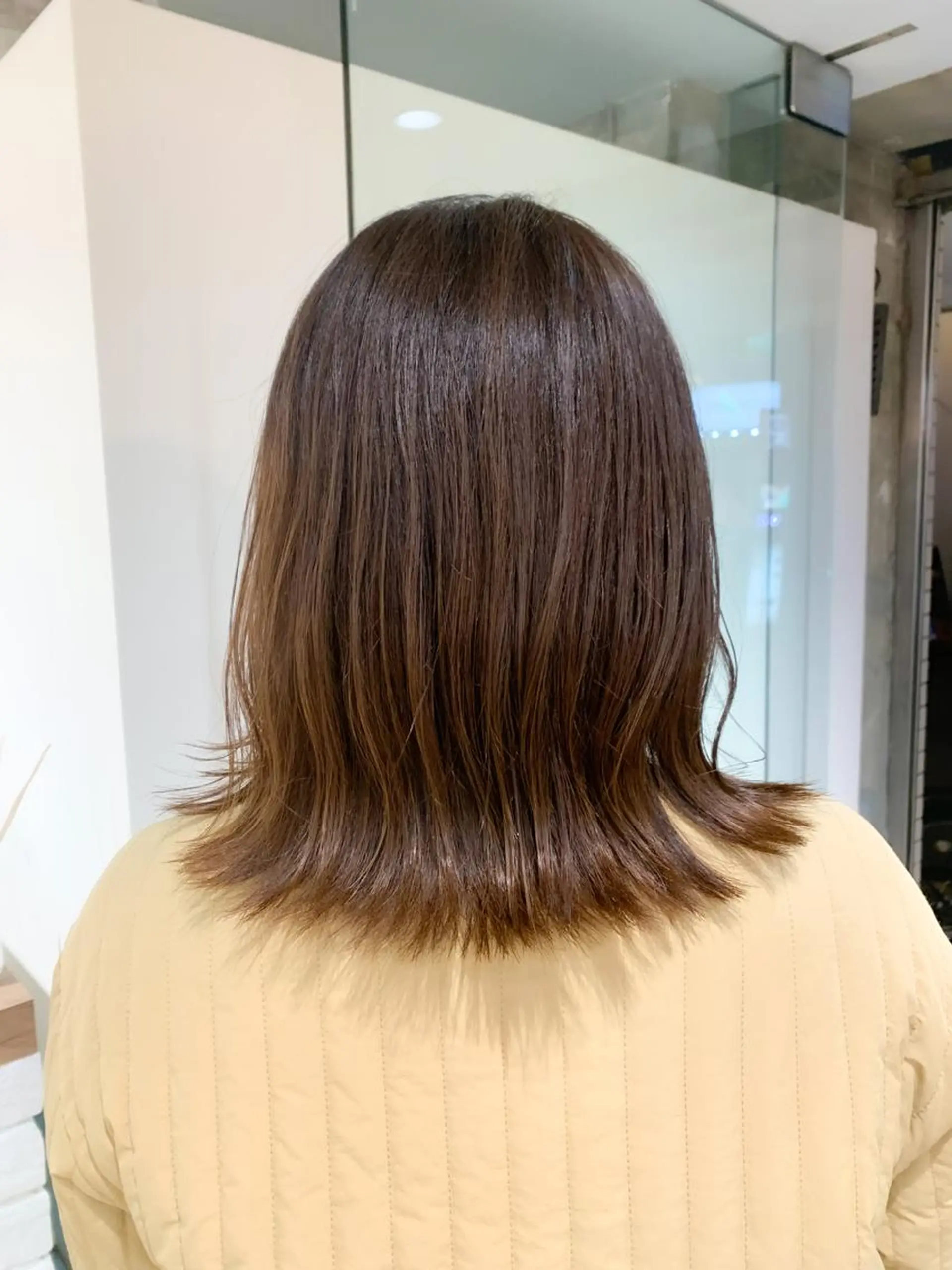 ミディアム 外ハネヘア えんどう みほのヘアスタイル