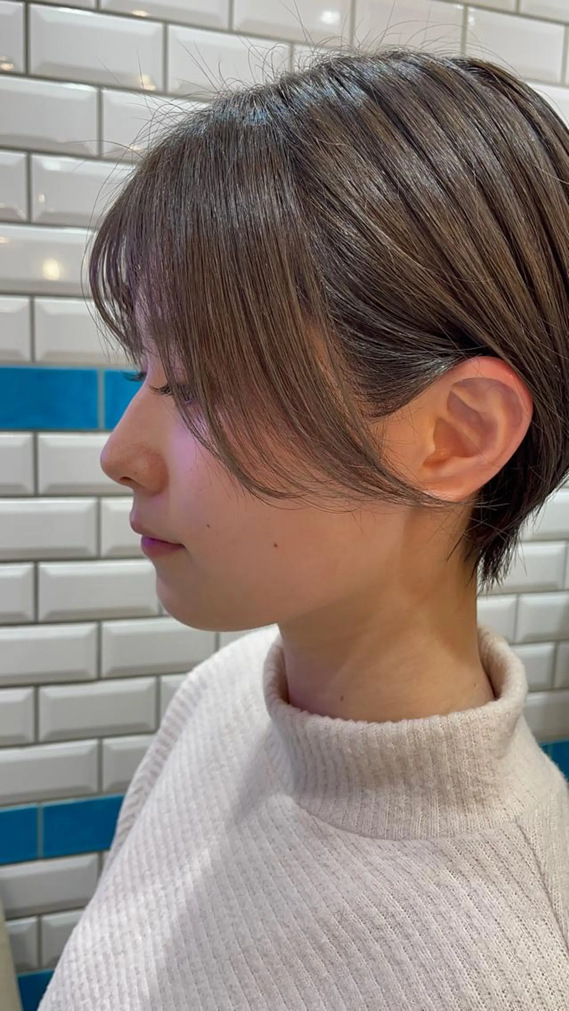ショート カラー カット ヘアカラー トリートメント 新宿/髪質改善/艶髪 韓国ヘア/大重聖斗のヘアスタイル