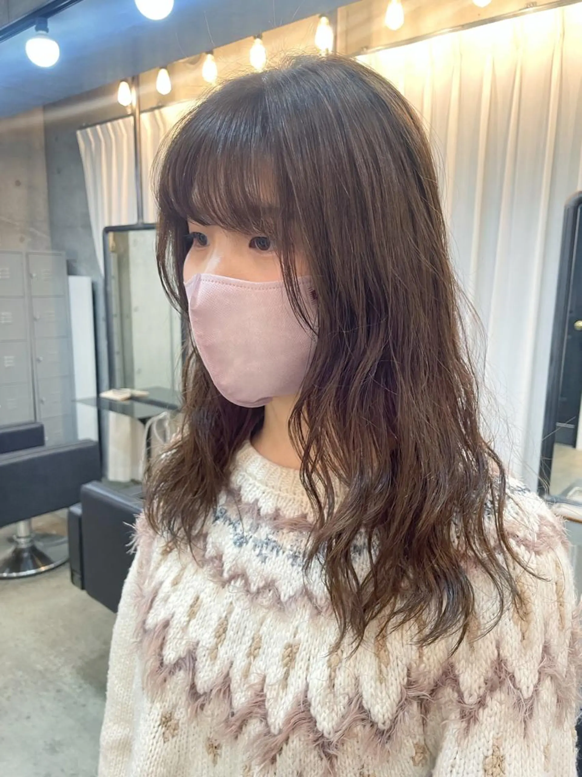 セミロング カラー セミロングパーマ ベージュカラー パープルカラー カット ヘアカラー パーマ HIROKI ” stylistのヘアスタイル
