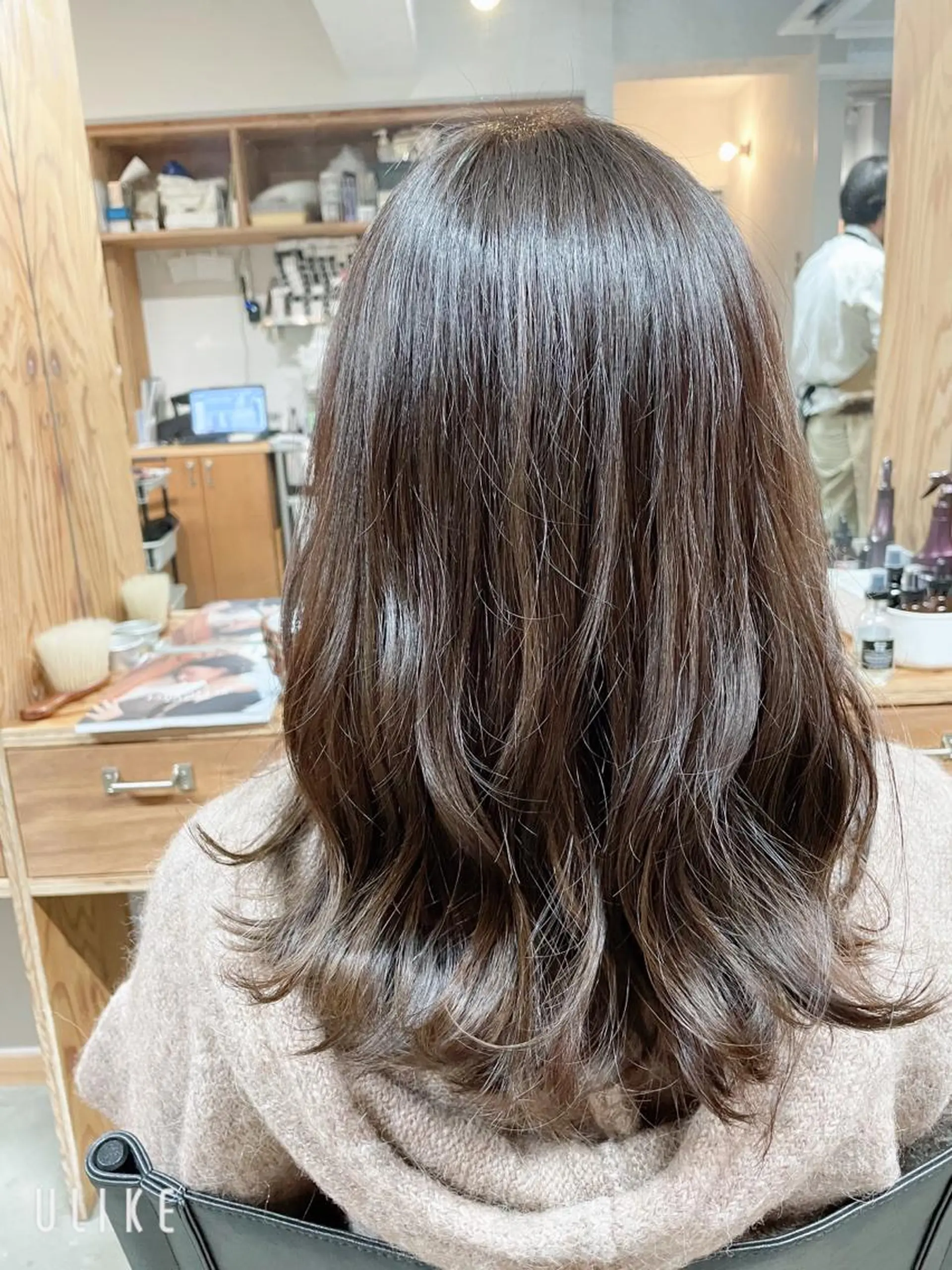 セミロング カラー パーマ ヘアアレンジ メンズ メンズブリーチ ブリーチ グレージュ ブリーチなしカラー entality所属・暖色ボブ 🍊rikakoのヘアスタイル