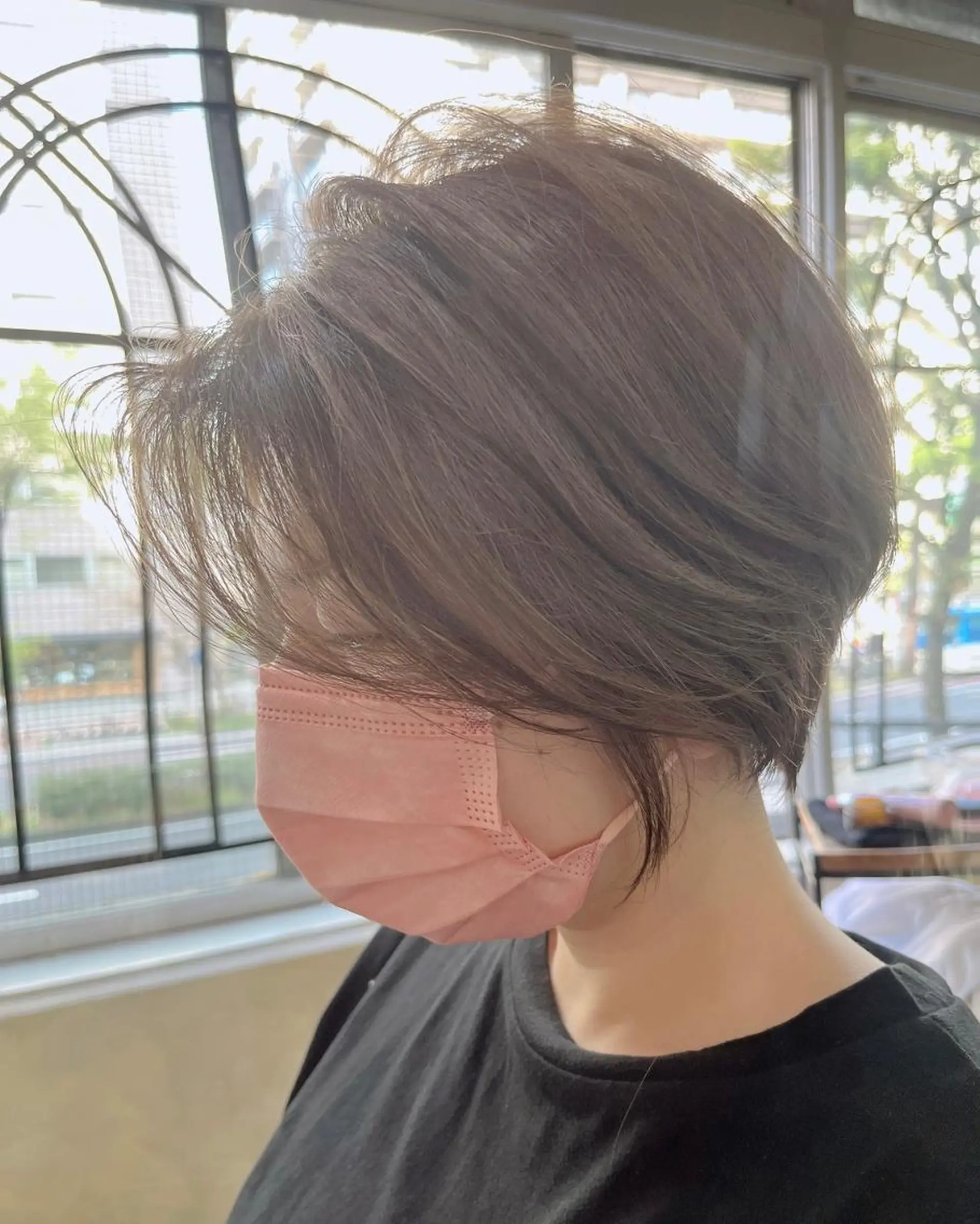 ショート カラー パーマ アディクシーカラー アッシュ バレイヤージュ ミストバング ブリーチ 【N°deseo】 吉祥寺のヘアスタイル