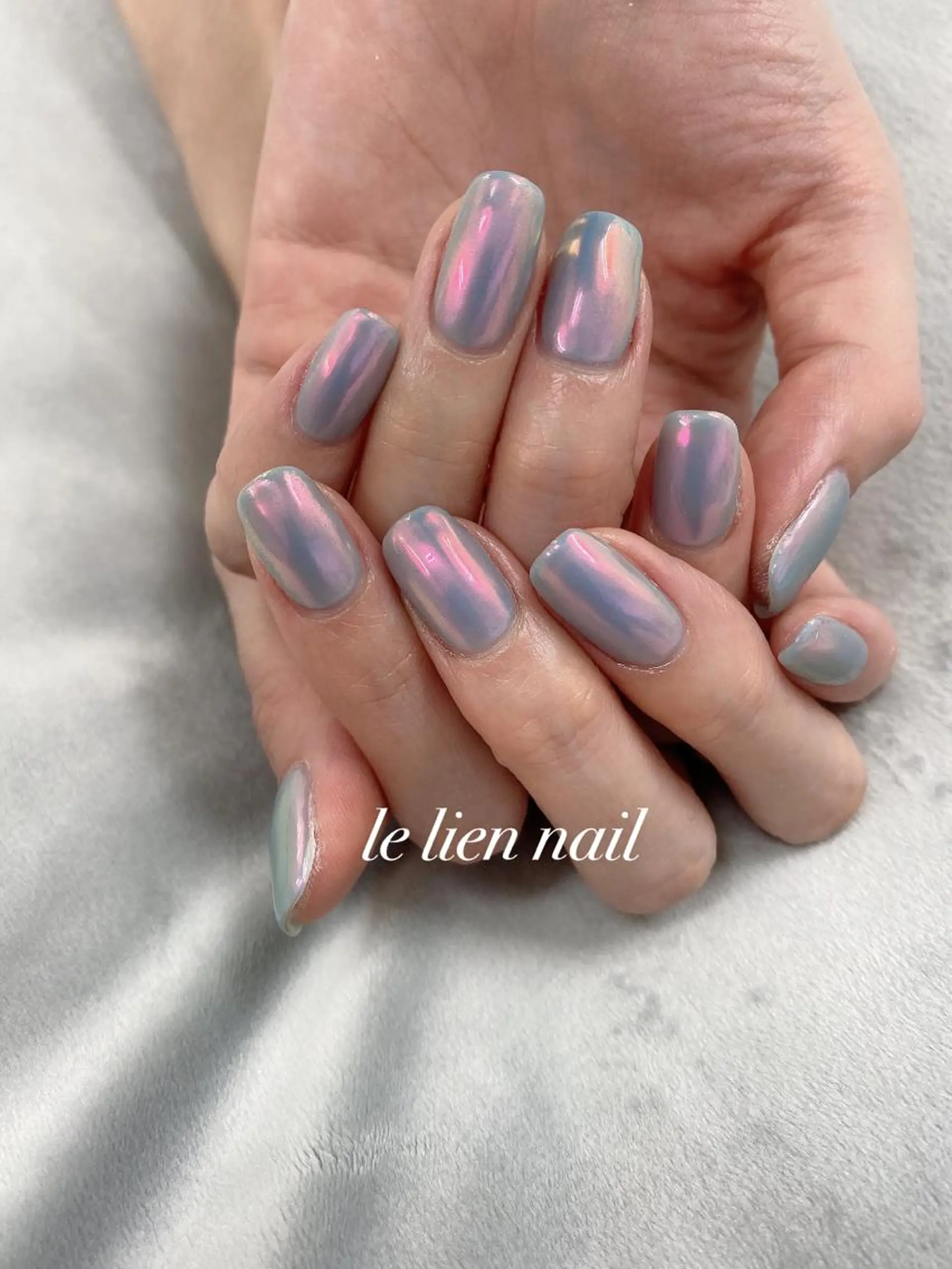 ネイル オーロラネイル ミラーネイル ハンドネイル le lien nailのネイルデザイン