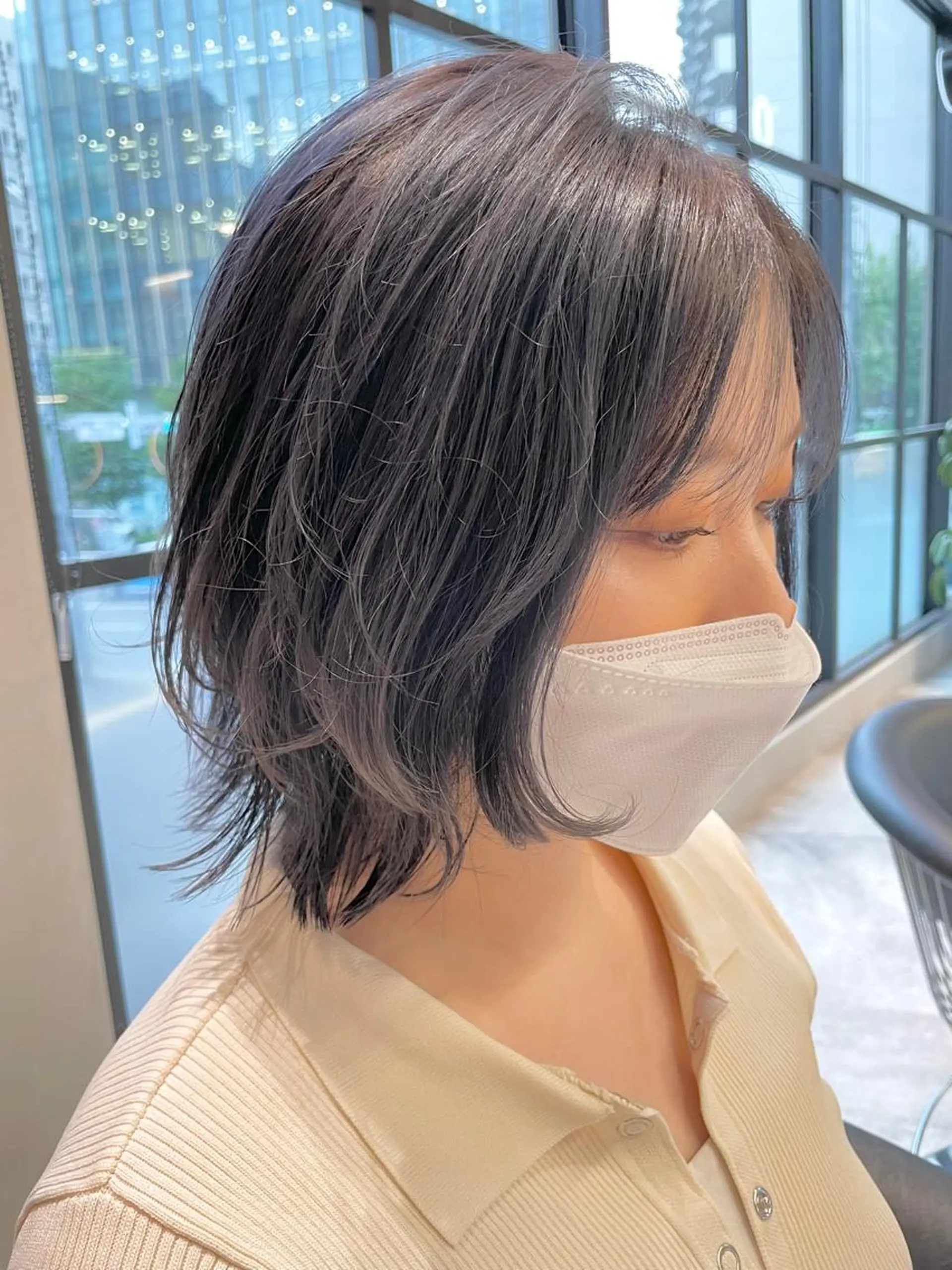 ミディアム カット ヘアカラー トリートメント ✨髪質改善✨ ✨ボブショート✨山木のヘアスタイル