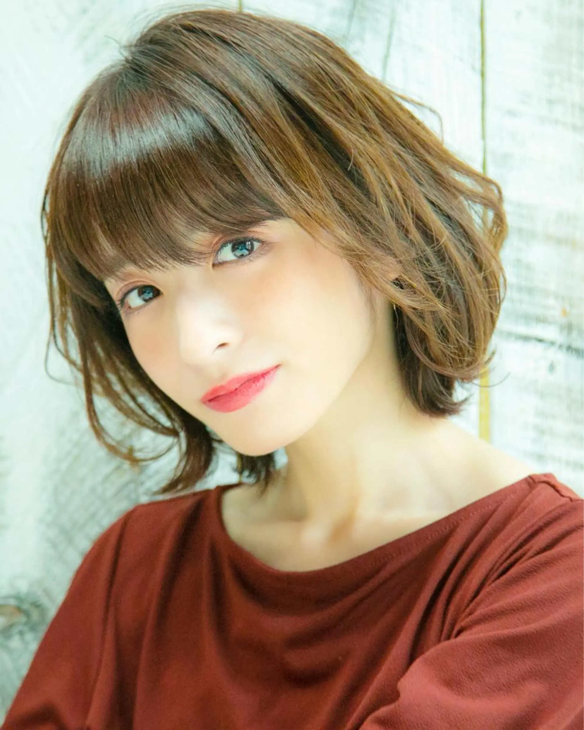 ショート ボブレイヤー ボブ レイヤーカット 艶髪/縮毛矯正 /髪質改善千田大地のヘアスタイル