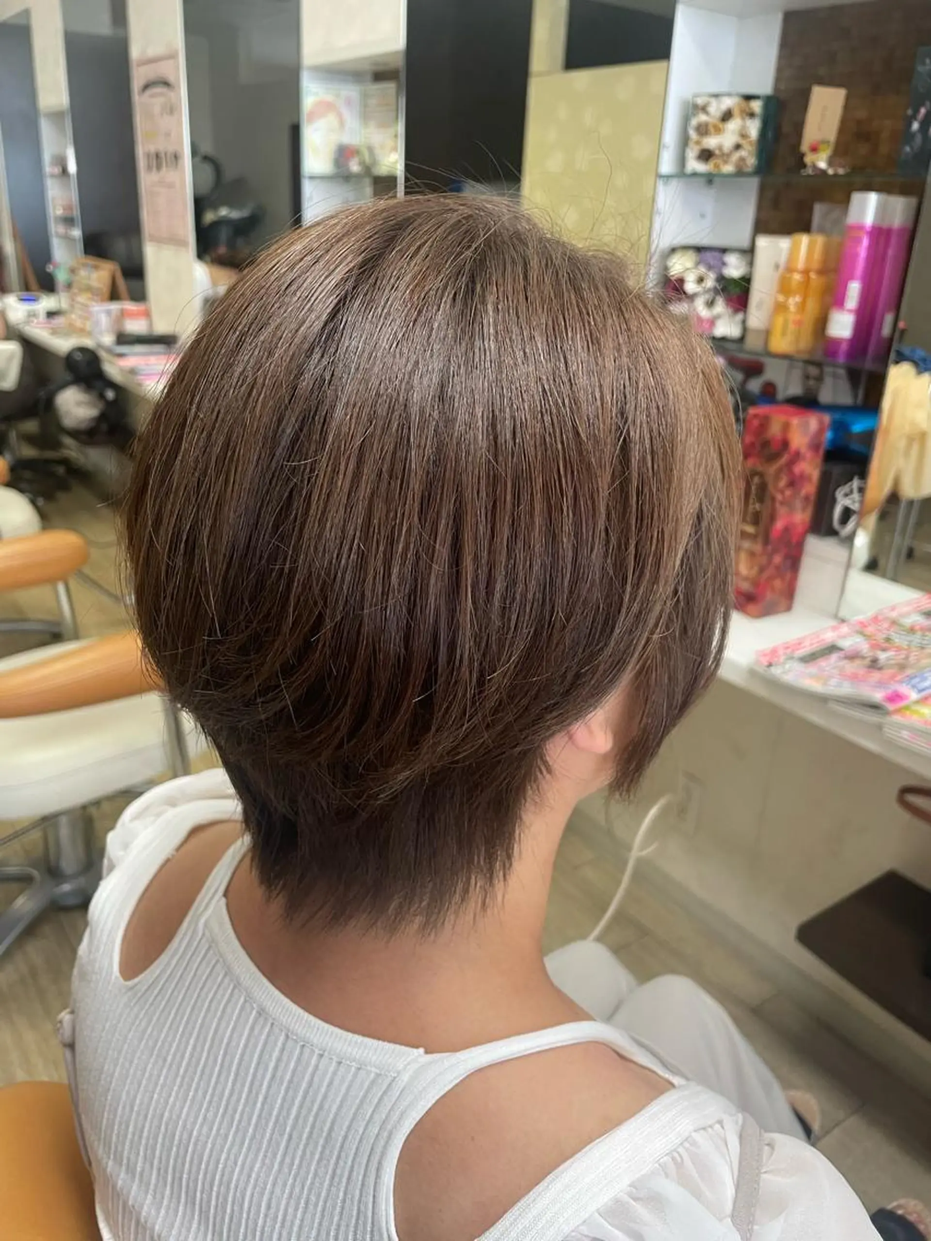 ショート カラー ショートヘア ヘアカラー 徳留 もも花のヘアスタイル
