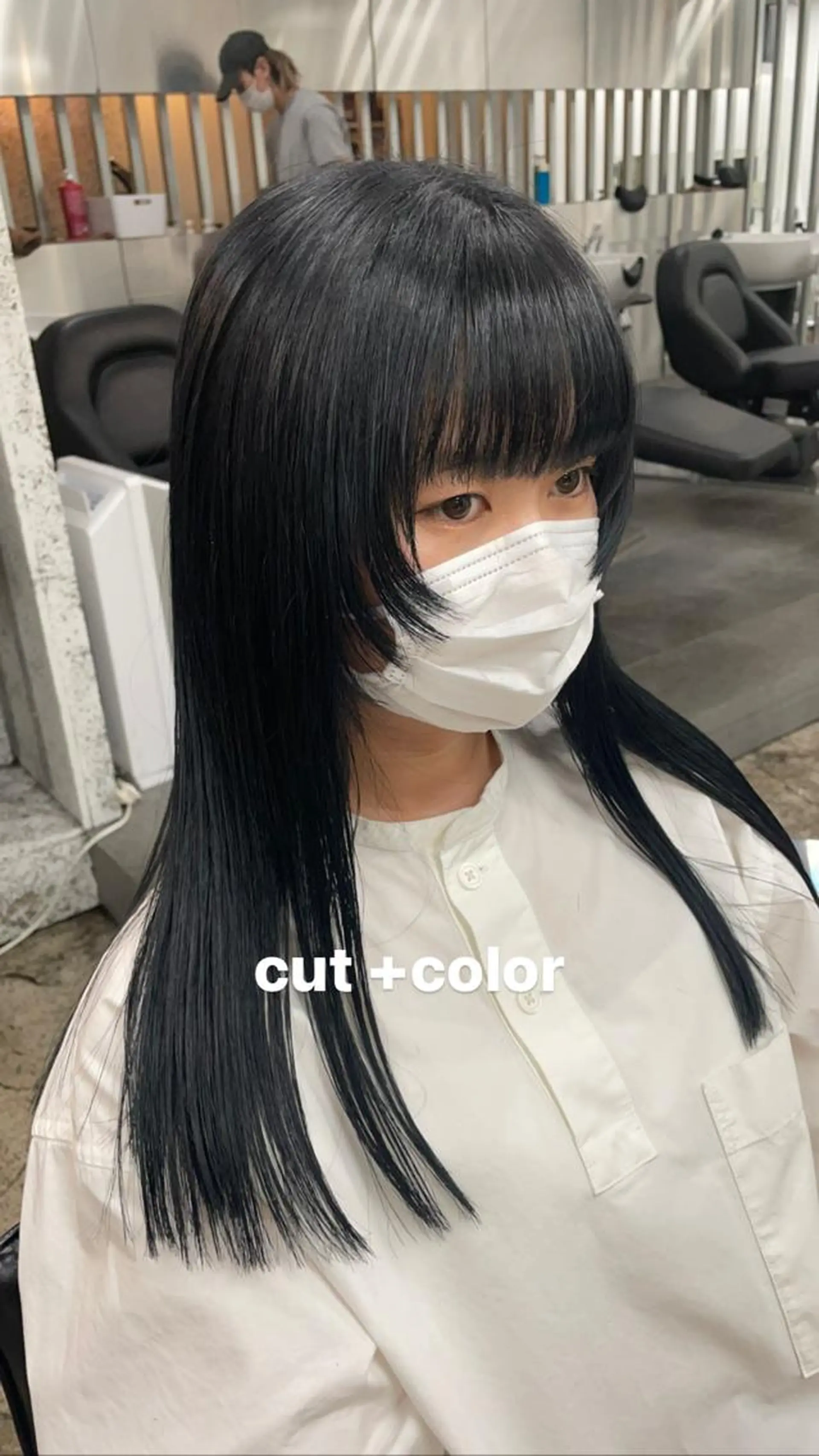 セミロング カラー fifth所属・センターパート／マッ シュ／パーマ　あさみのヘアスタイル