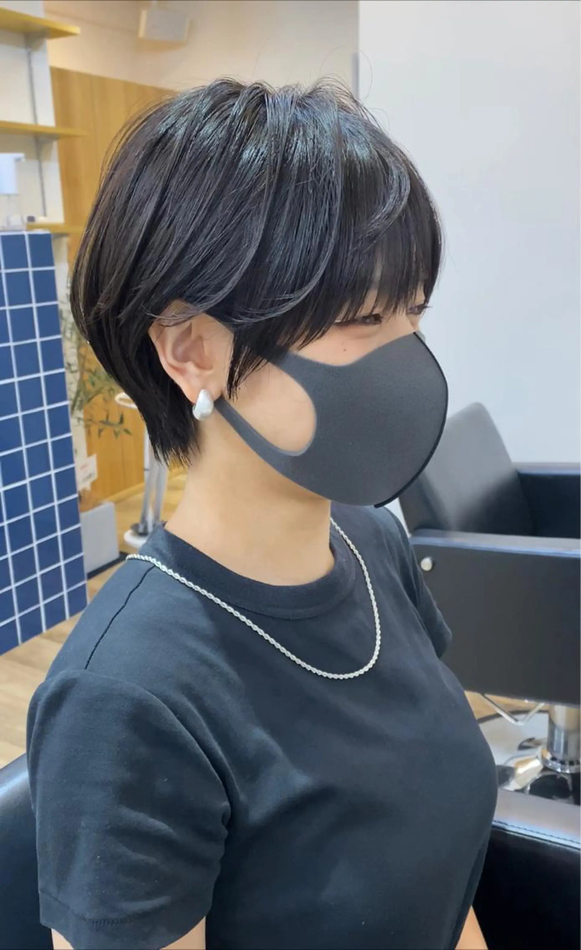 ショート カラー ブリーチ ケアブリーチ ダブルカラー ハイライトカラー イルミナカラー lab.by ioe中崎店所属・中北篤志 ショートボブのヘアスタイル