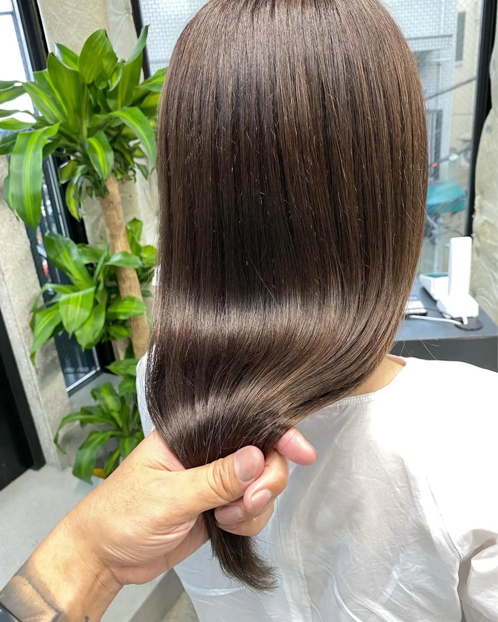 ロング カラー パーマ 髪質改善 縮毛矯正 トリートメント OVER→三軒茶屋 /縮毛矯正・髪質改善のヘアスタイル