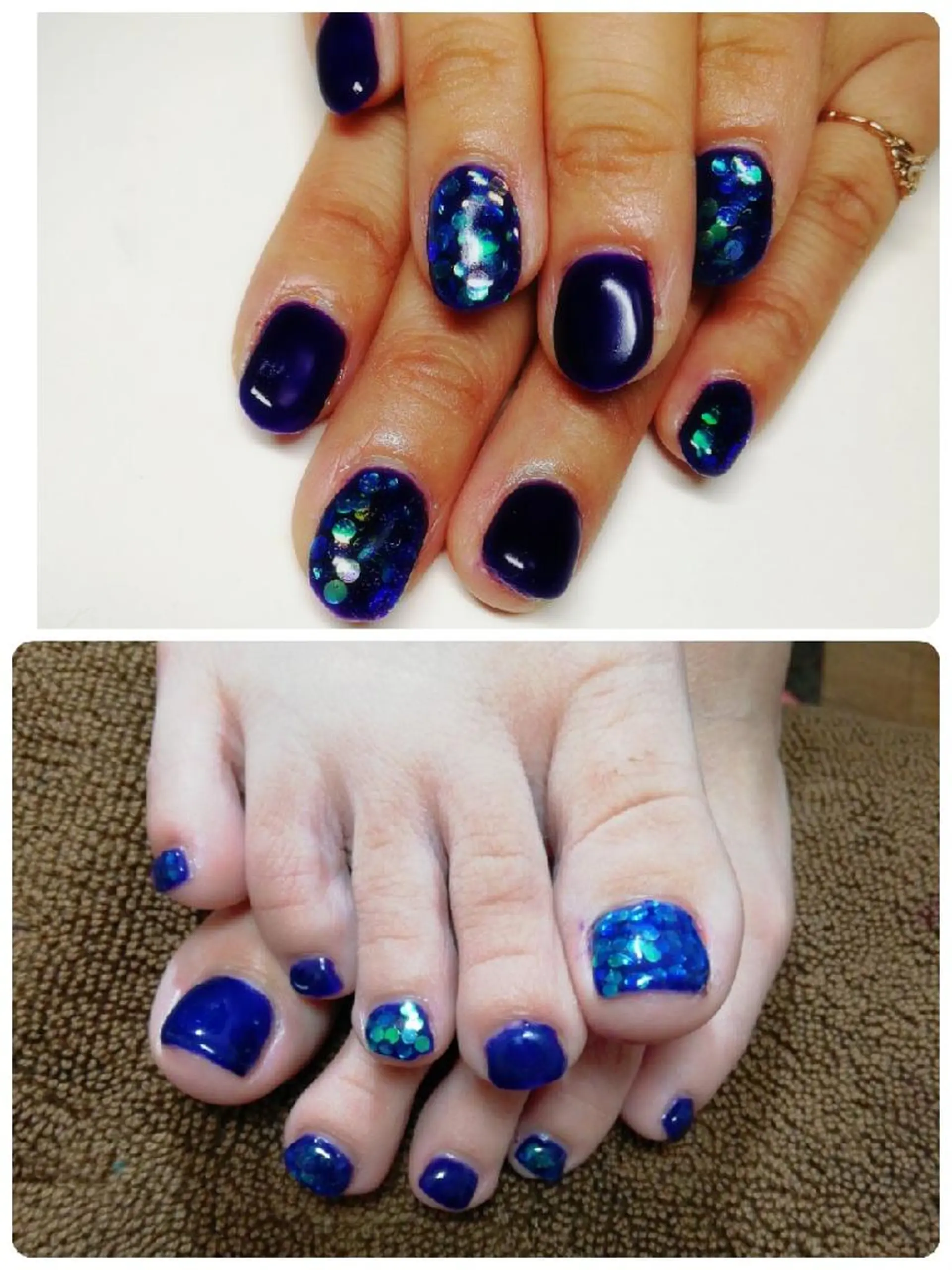 ネイル ブルー ハンドネイル Nail Salon macherieのネイルデザイン