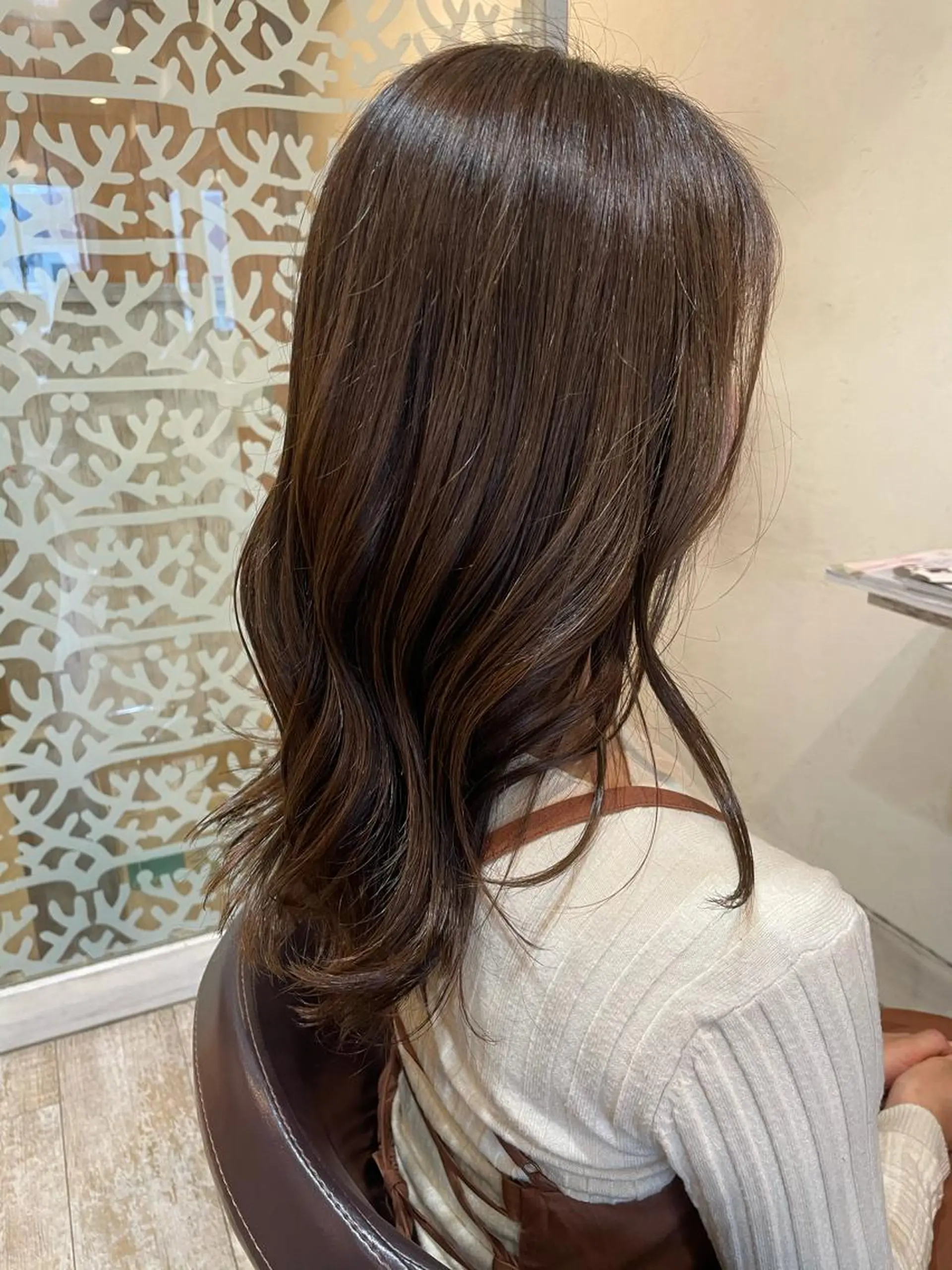 セミロング カラー カット ヘアカラー Agu hair verse所属・小顔/似合わせカット 杉山莉菜のヘアスタイル