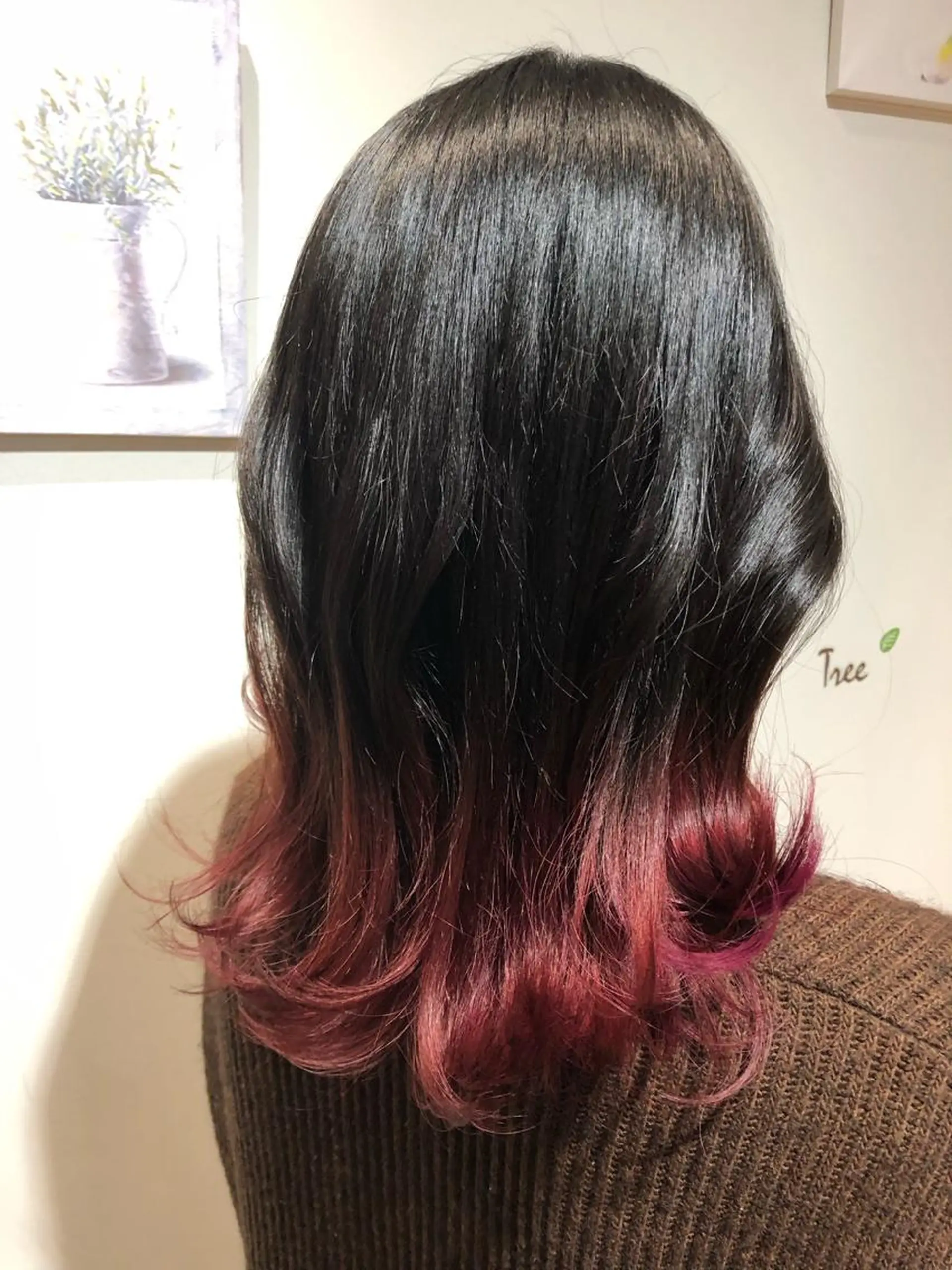 ロング カラー カット ヘアカラー トリートメント 青野 文香のヘアスタイル