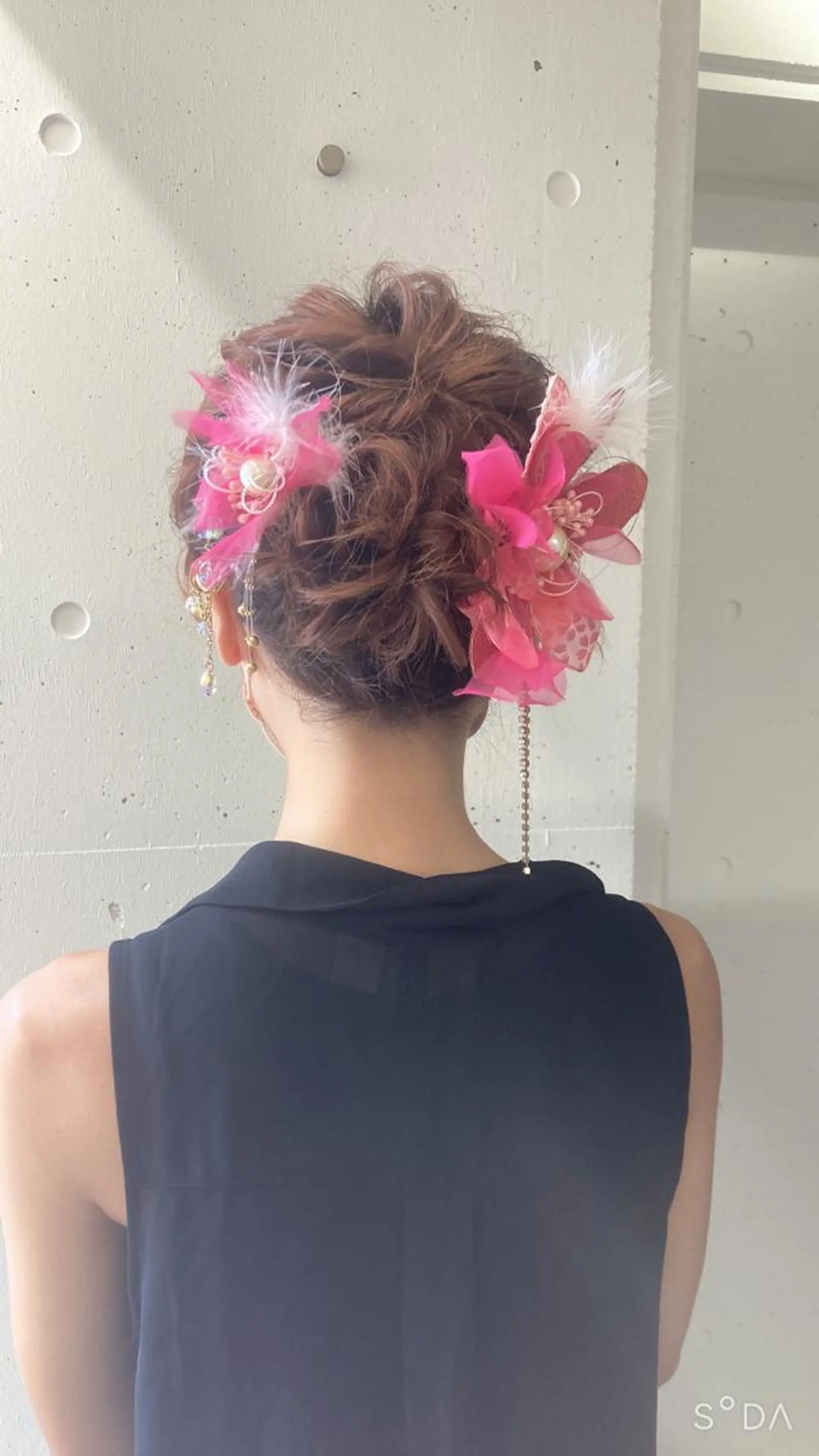 ショート ヘアアレンジ 浴衣 ヘアセット ミルミー美容室所属・🦄💒💓齎藤 七海子🦄💒💓のマツエク・マツパデザイン